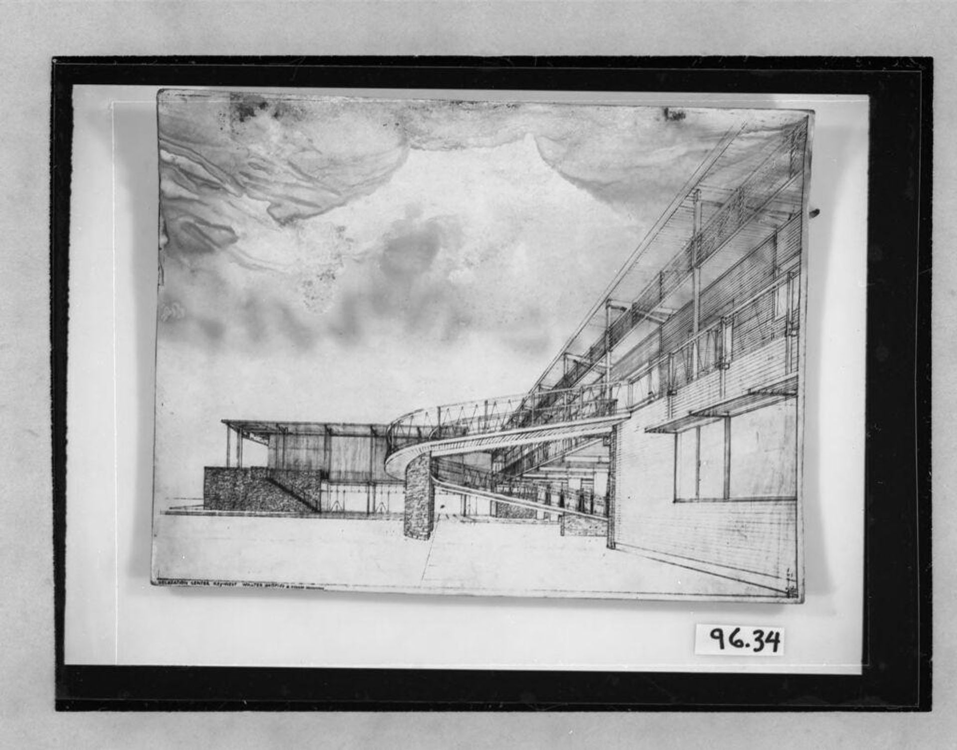 Recreation Center, Key West, Florida, 1941-1942: Perspective of ramps by K.W.
