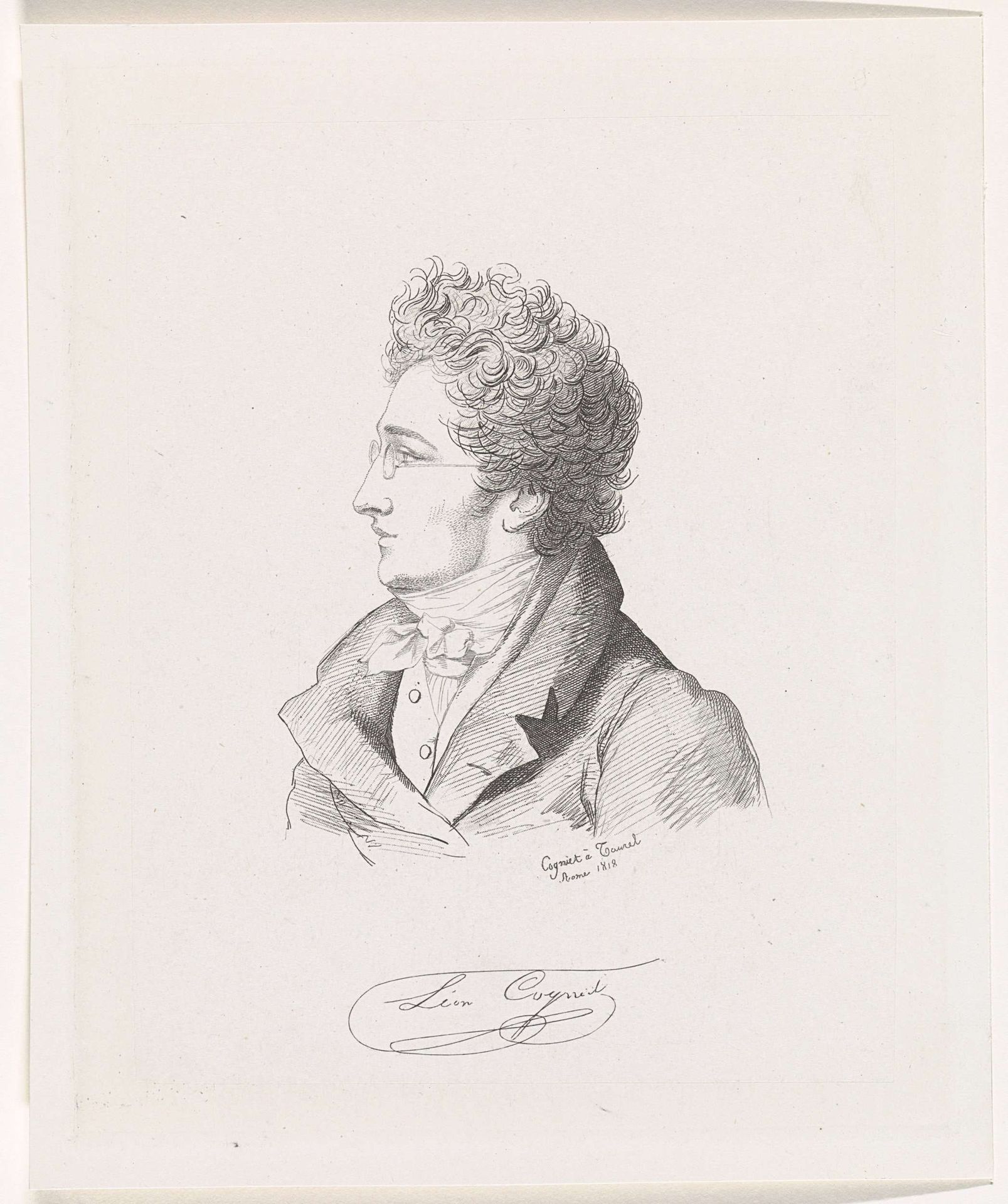 Portret van de kunstenaar Léon Cogniet by Edouard Taurel