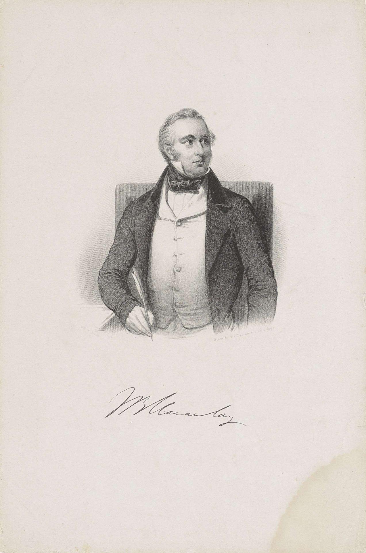 Portret van de heer Macaulay by Carel Christiaan Antony Last