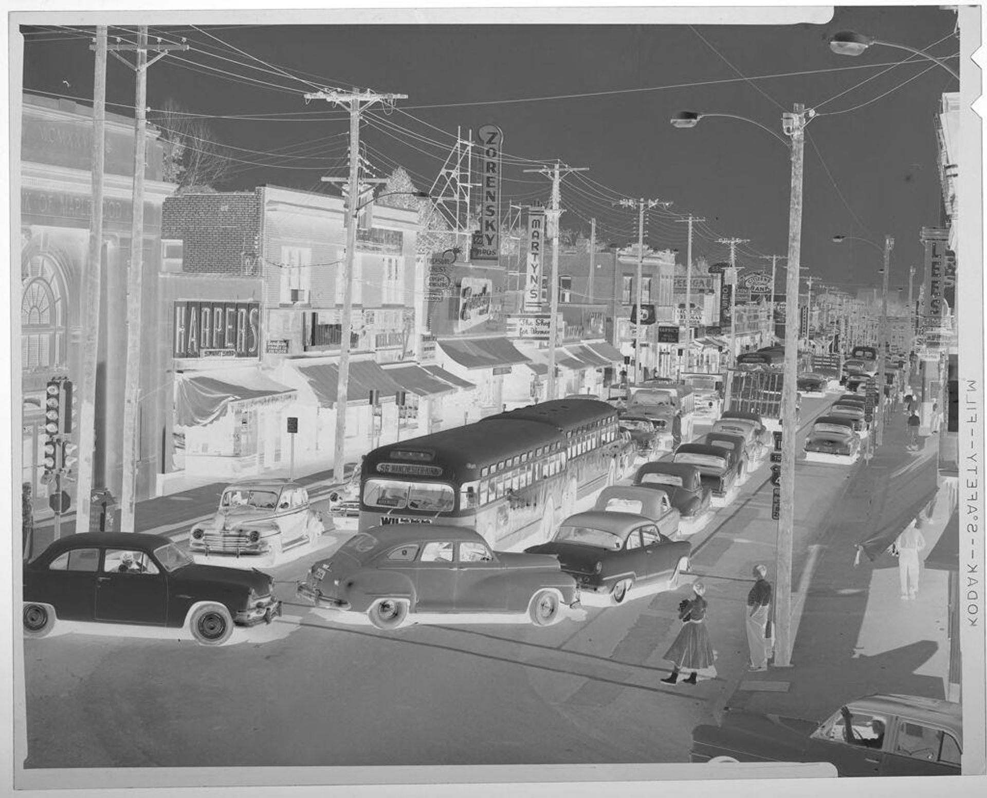 Untitled (cars on busy city street; seen from above) by Jack Gould