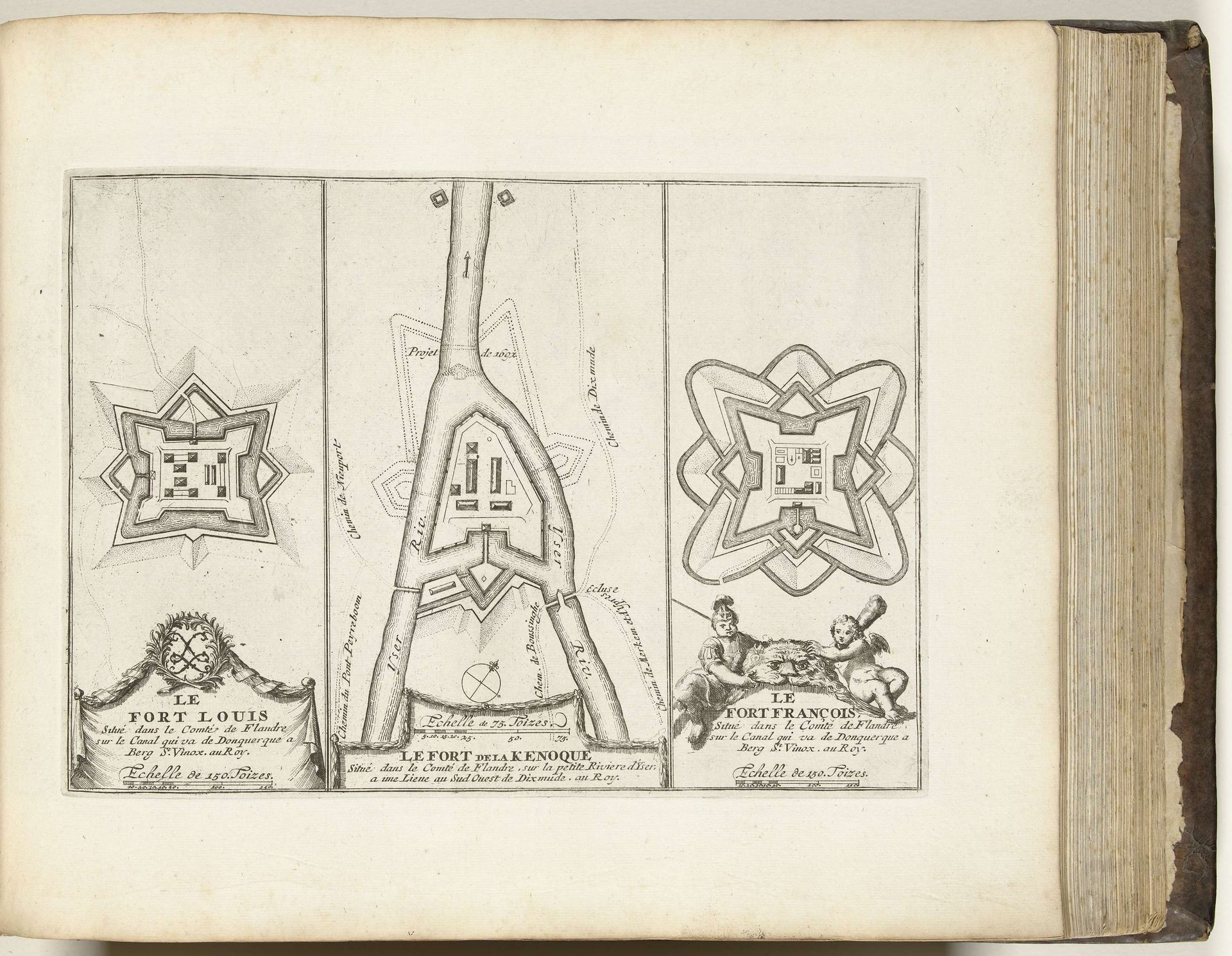 Drie forten in Vlaanderen, ca. 1693-1696 by Anonymous