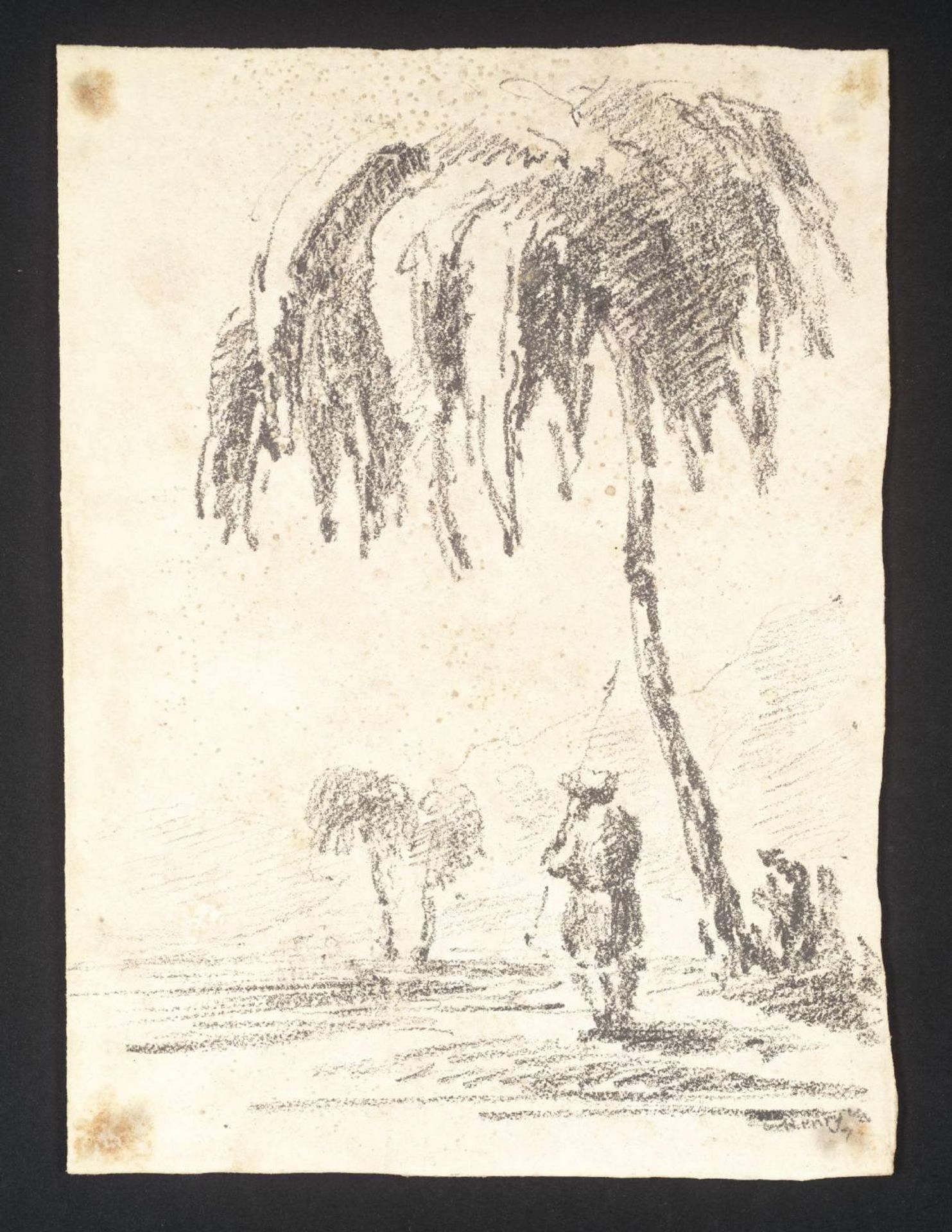 [title not known] Verso: Sketches of Trees by British School