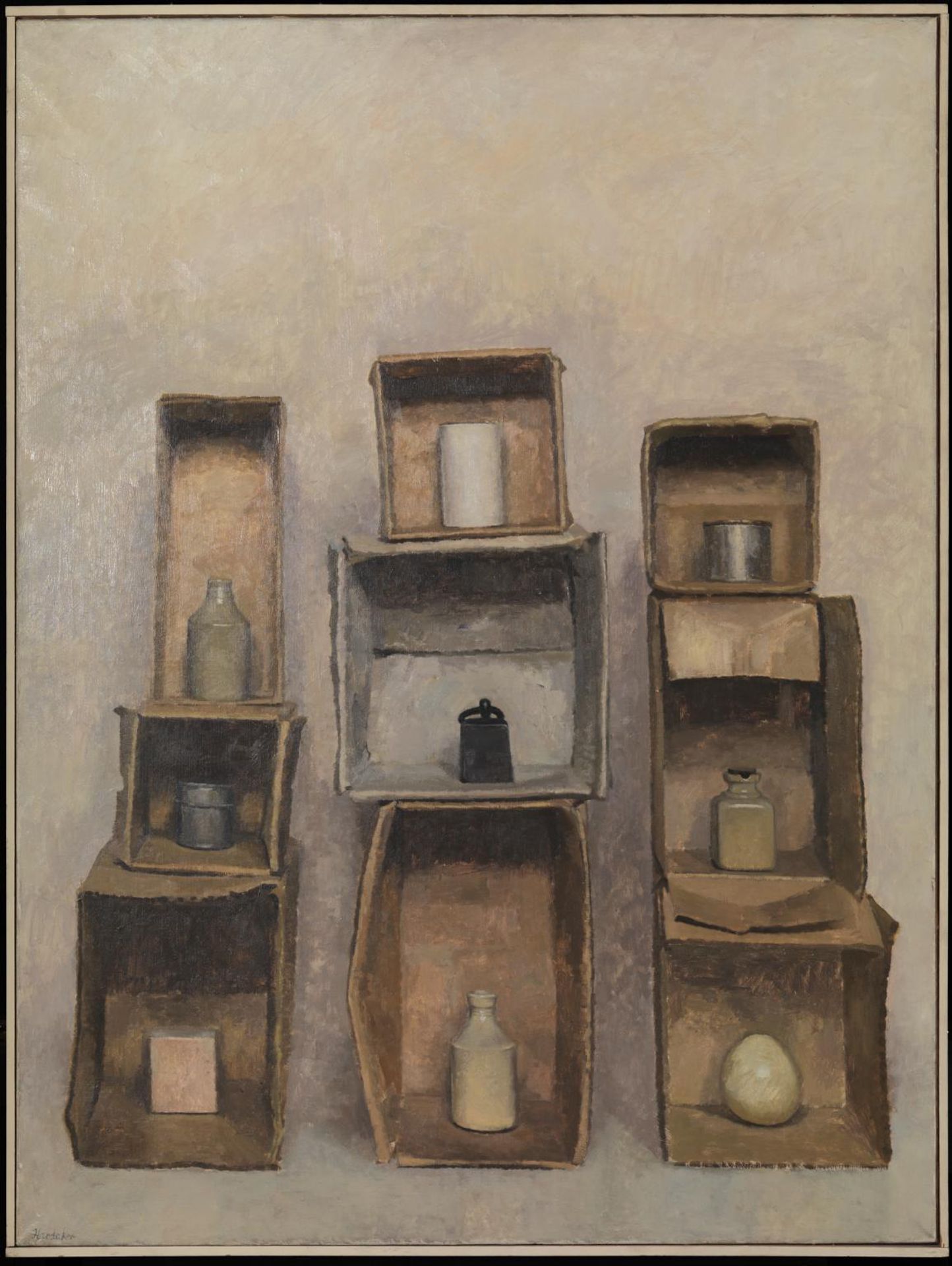 Still Life: Vertical Structures, Three Times Three by  Charles Hardaker
