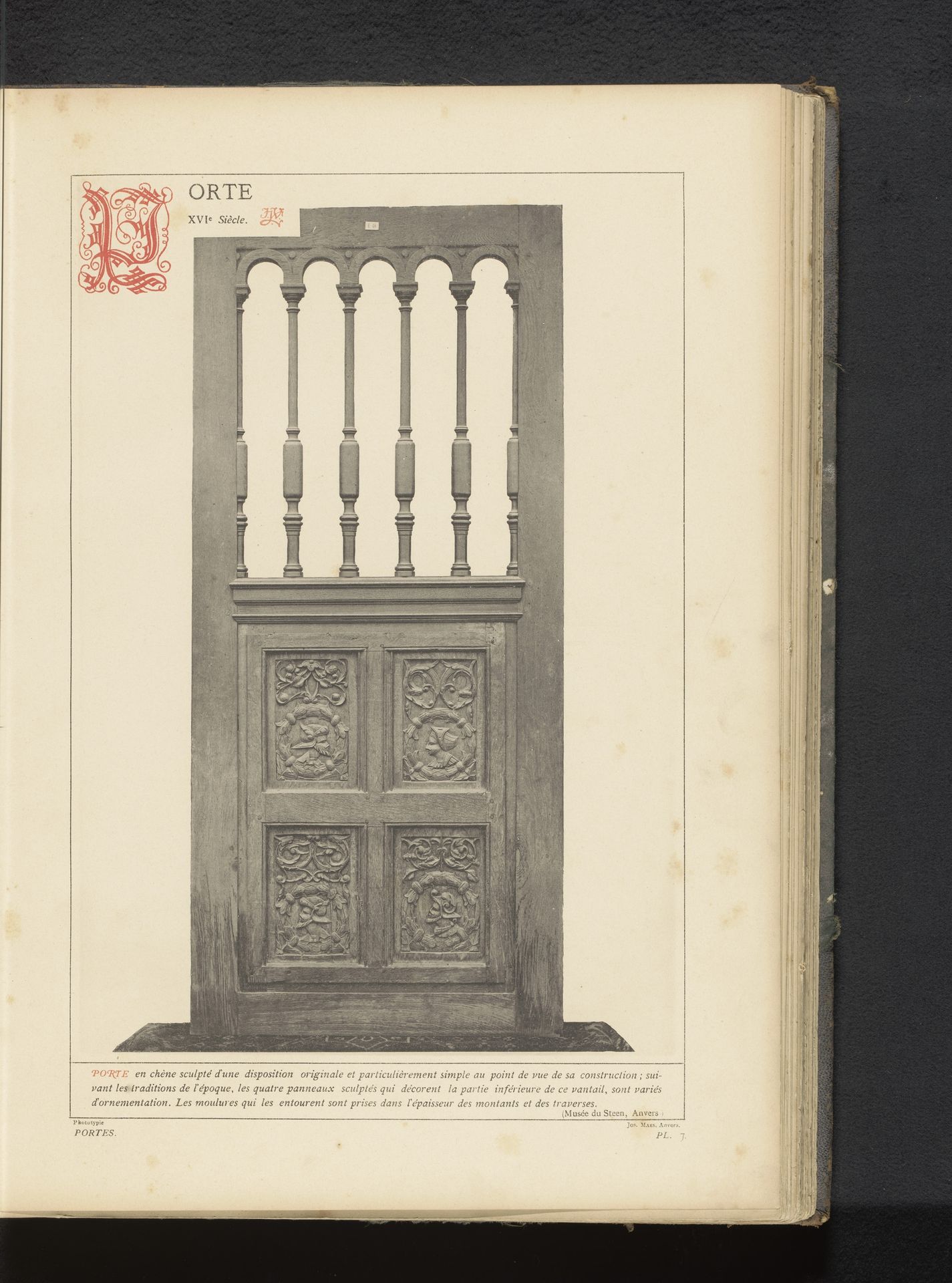 Gedecoreerde deur van eikenhout by Anonymous