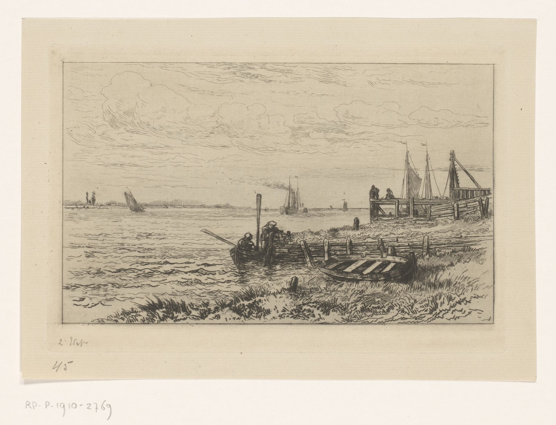 Gezicht op de Schelde bij Burcht by Carel Nicolaas Storm van 's-Gravesande