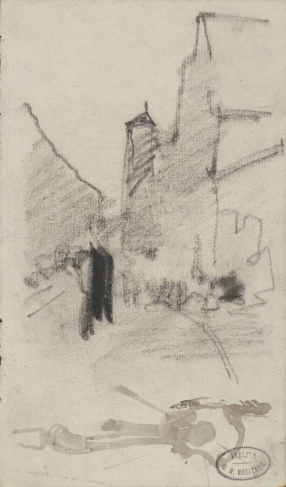 Gezicht op een straat by George Hendrik Breitner
