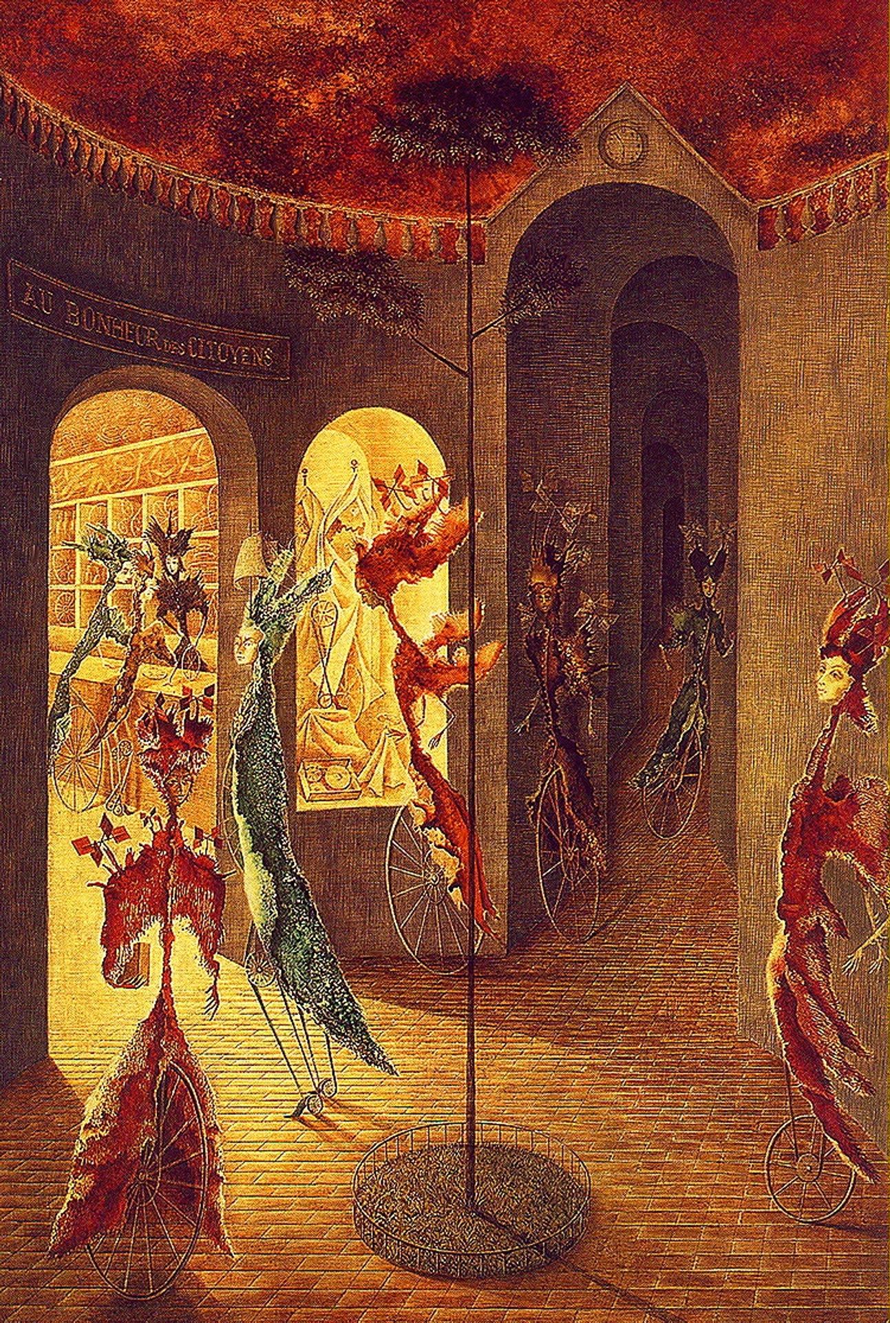 The ladies at Bonhuer by Remedios Varo