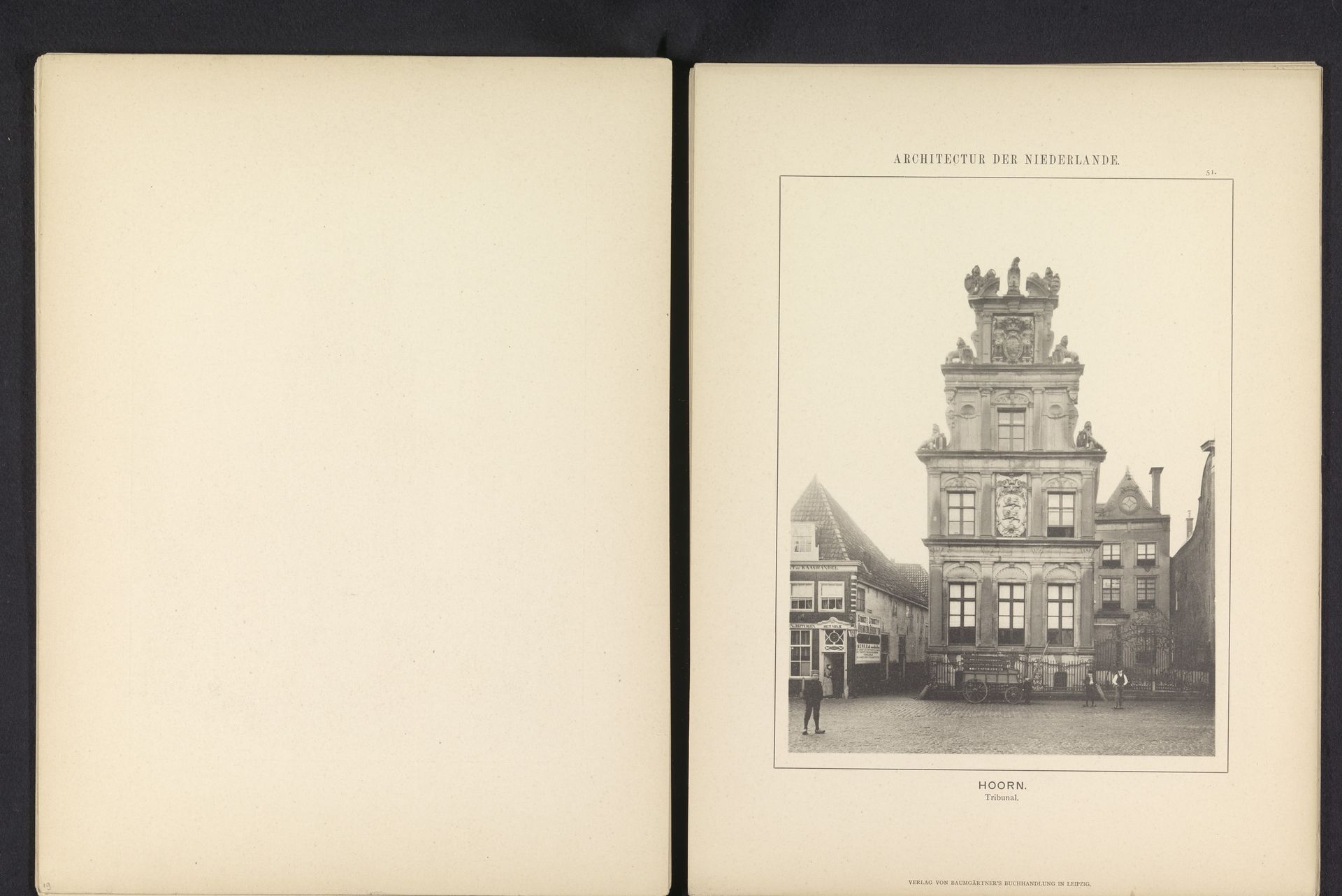 Gezicht op het Statencollege in Hoorn by Anonymous