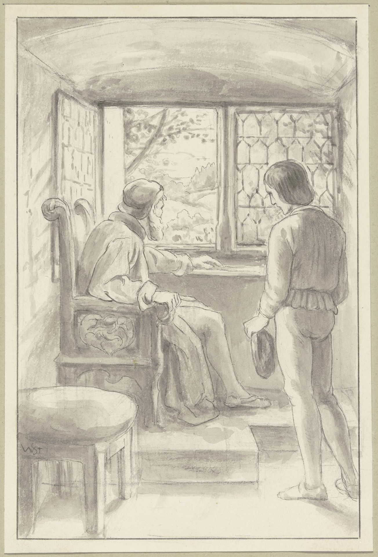 Two standing men by Wilhelm Steinhausen