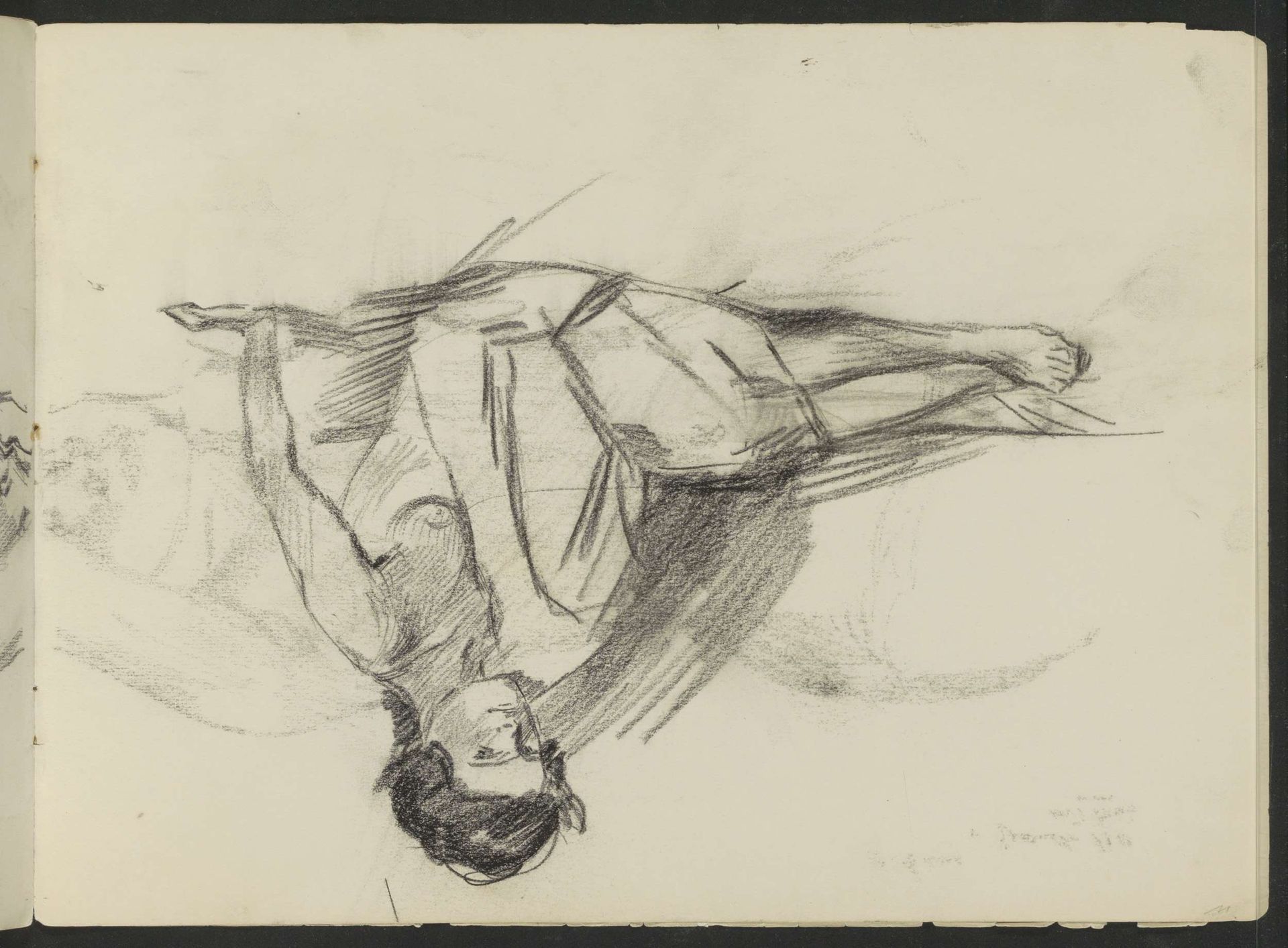 Zittend vrouwelijk naakt met draperie by Isaac Israels