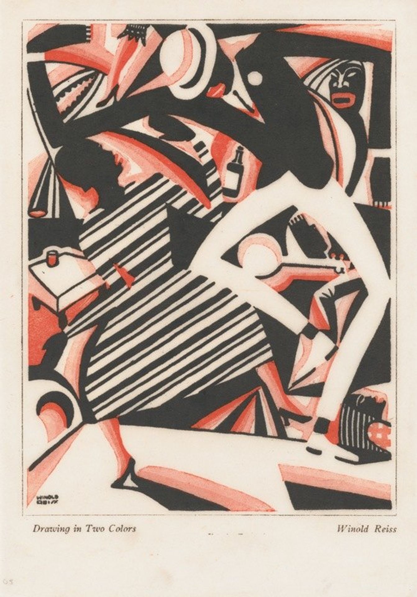 Drawing in two colors by Winold Reiss
