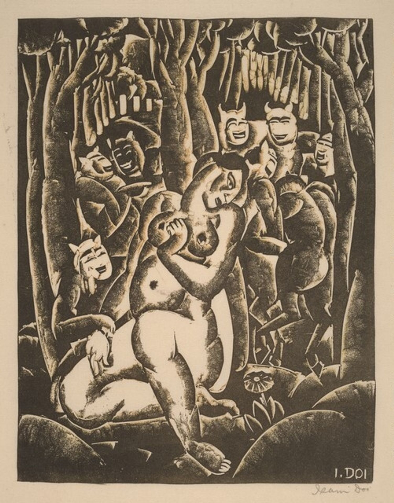 Untitled (Nude with Demons) by Isami Doi
