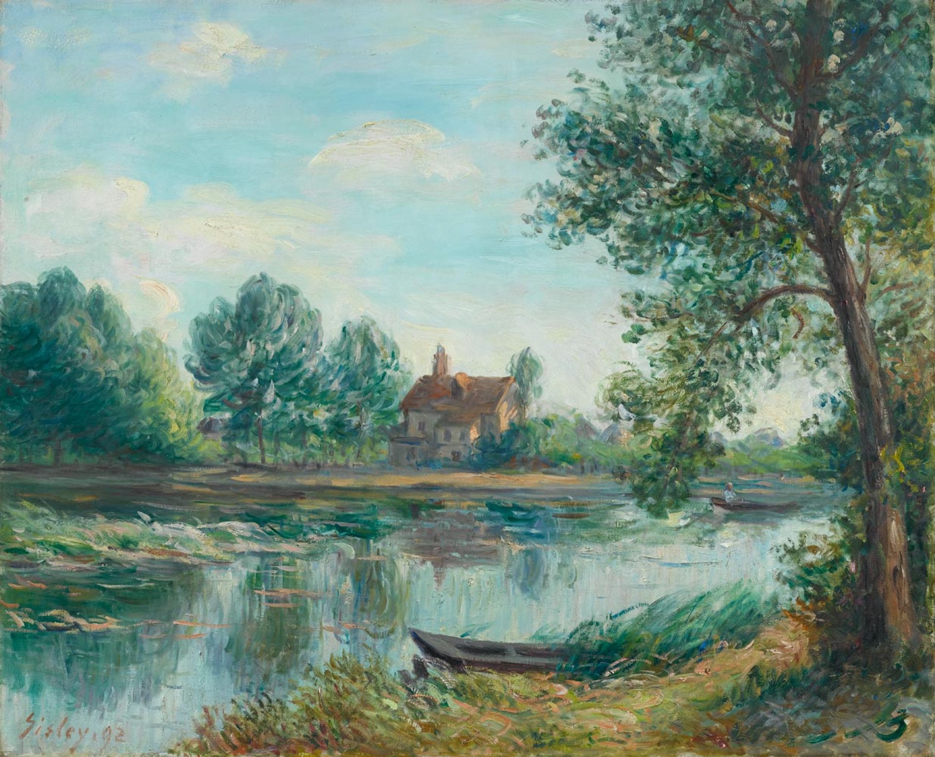 Banks of the Loing at Saint Mammès by Alfred Sisley