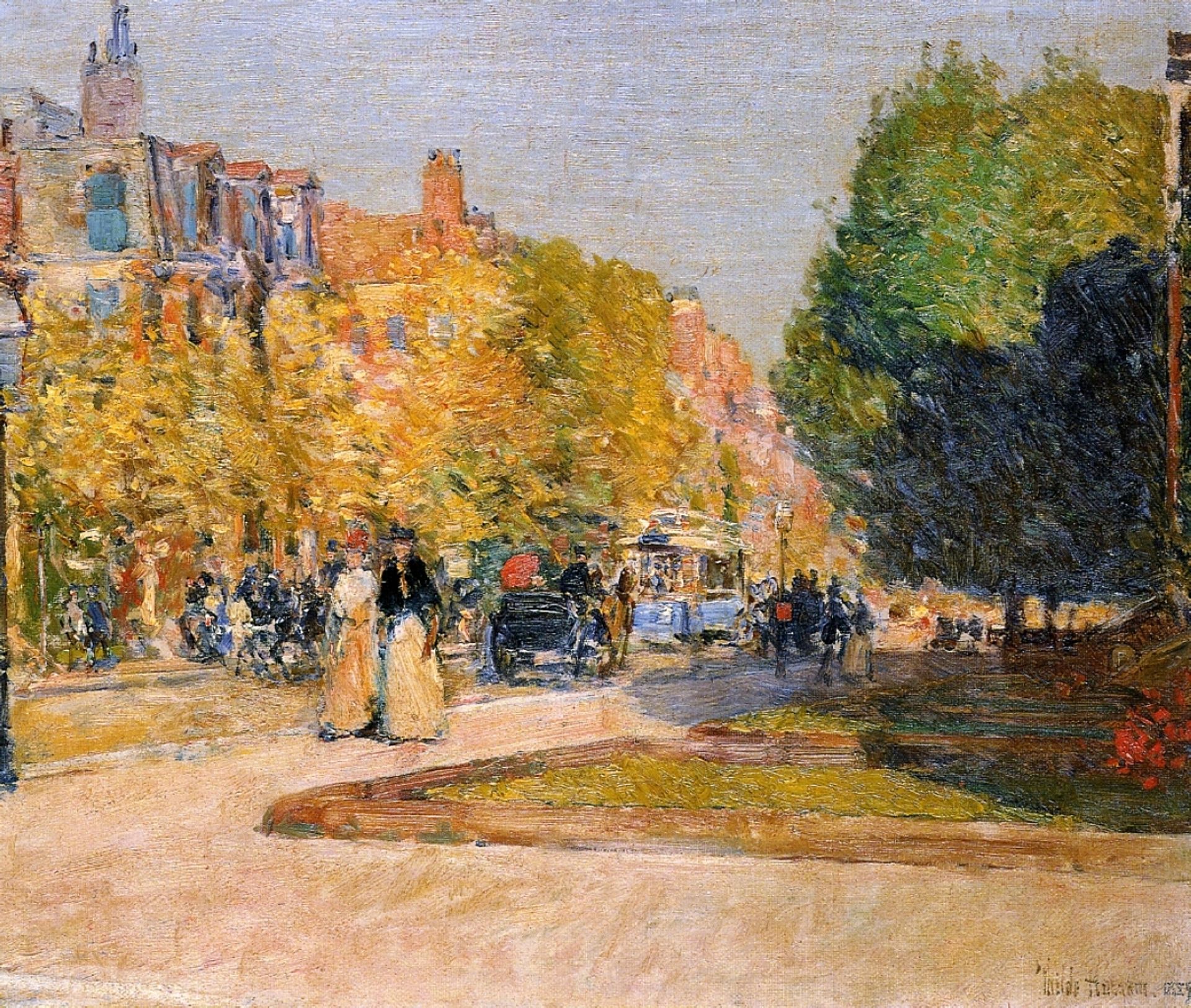 Marlborough Street, Boston by Childe Hassam