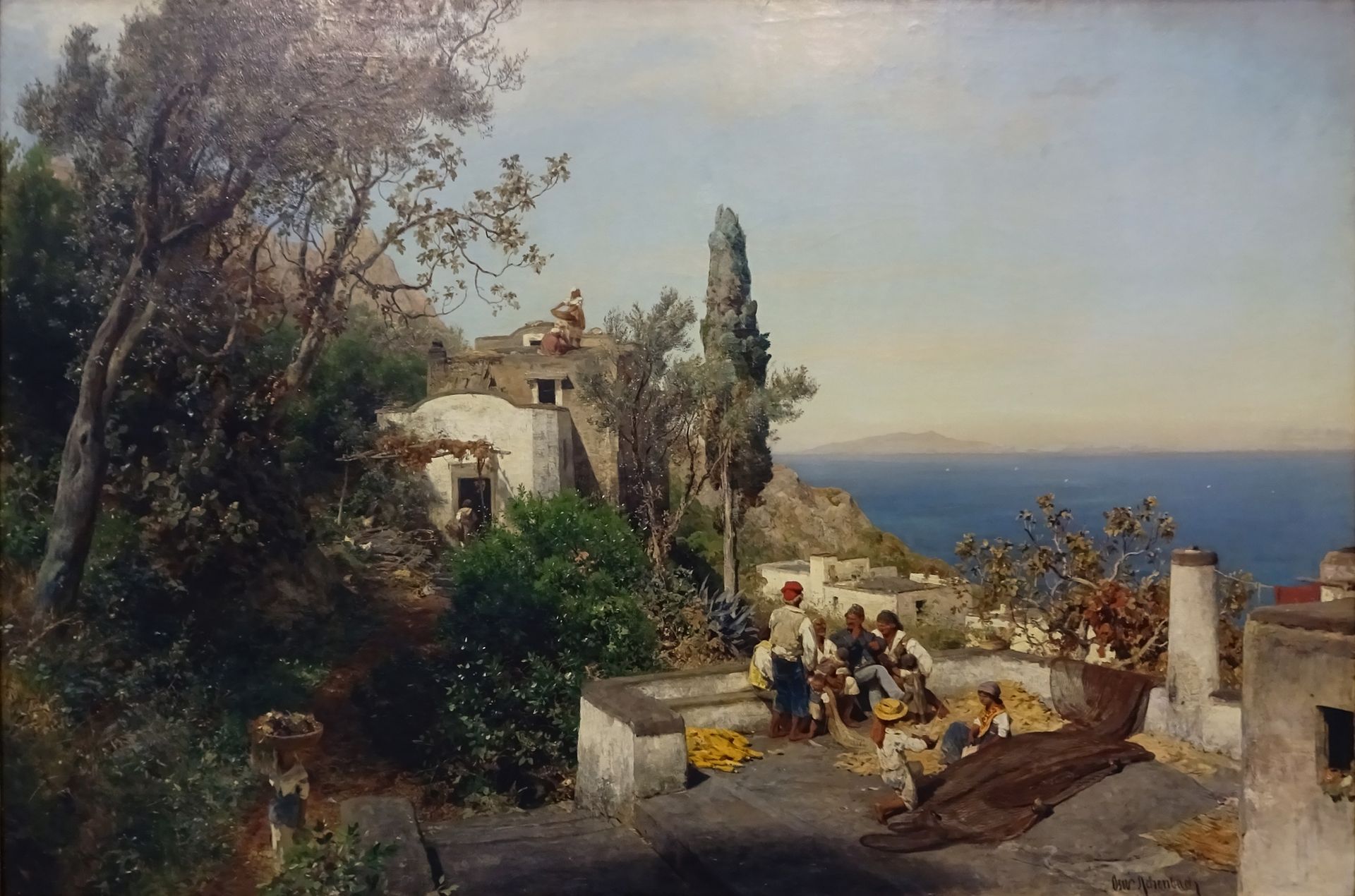Coastal Landscape Near Naples by Oswald Achenbach