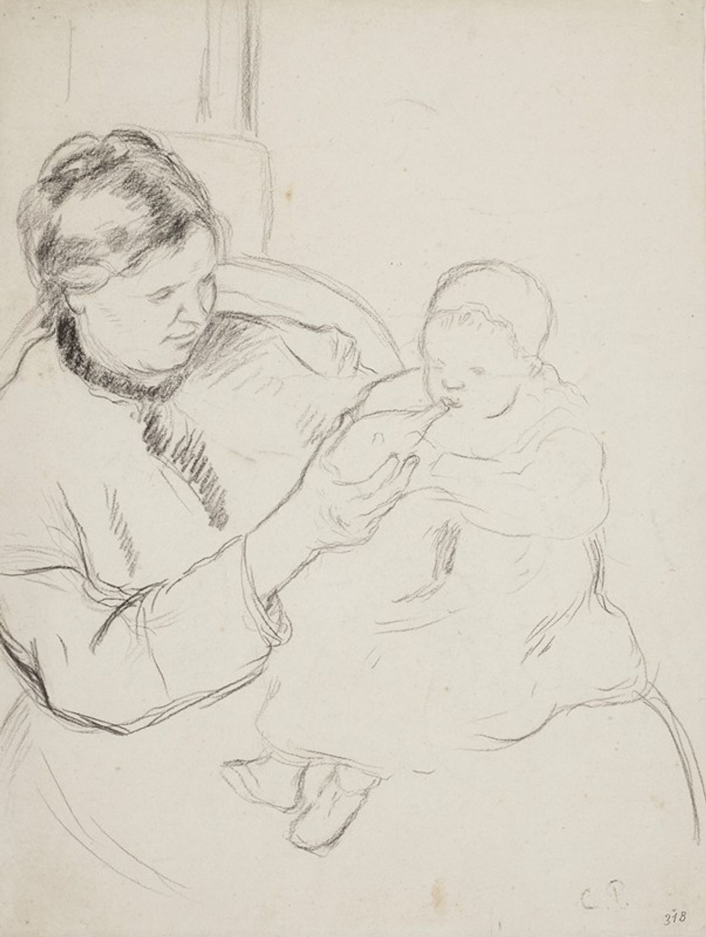Mère et enfant by Camille Pissarro