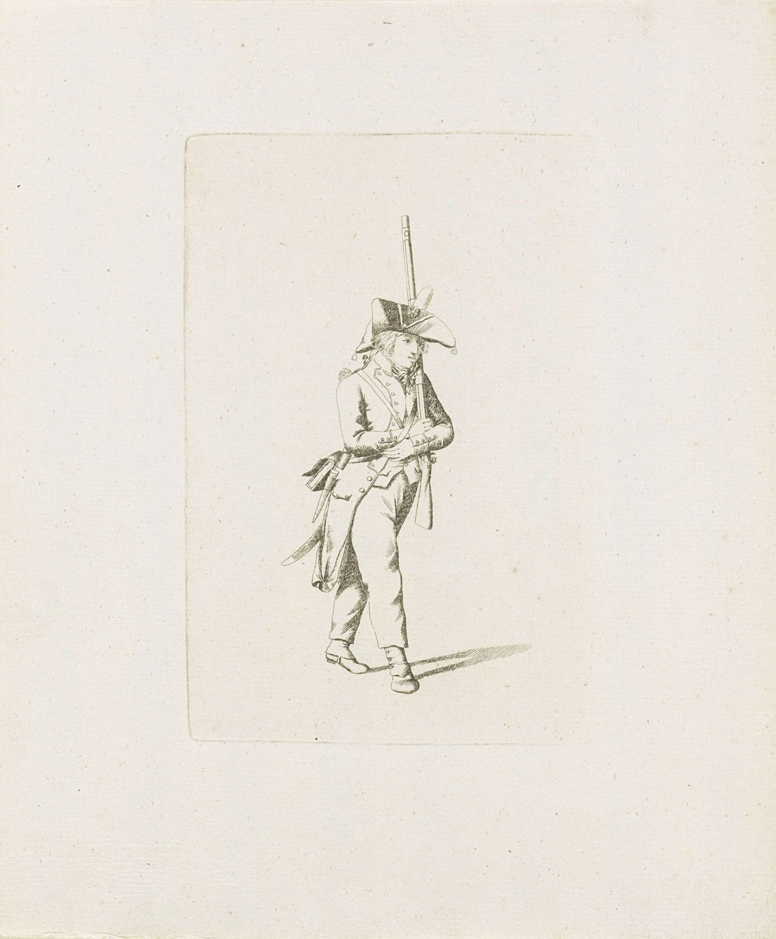Staande Franse soldaat by August Christian Hauck