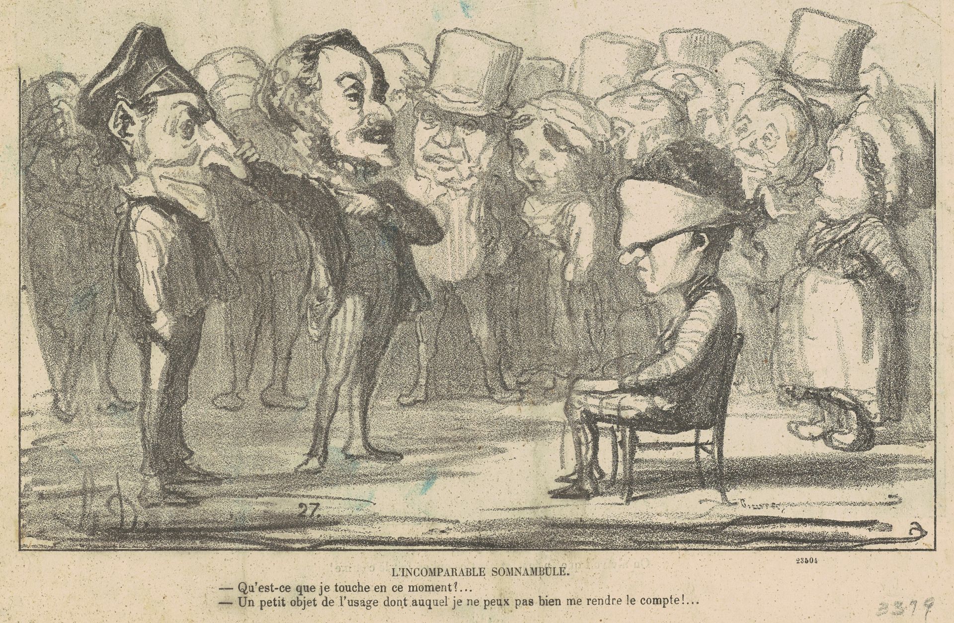 L'incomparable somnabule by Honoré Daumier