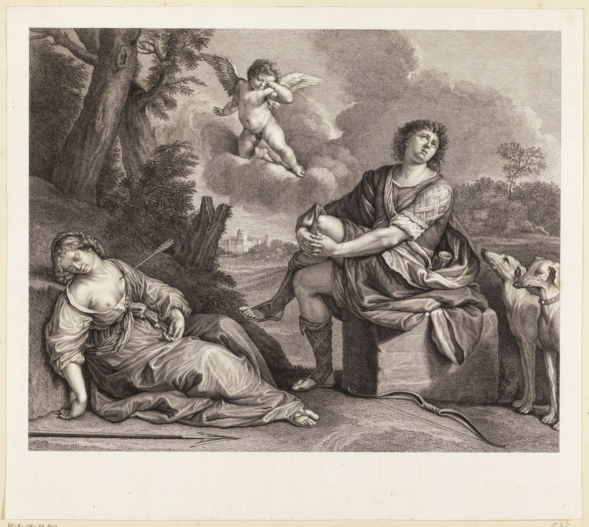Cephalus en Procris by Louis Simon Lempereur
