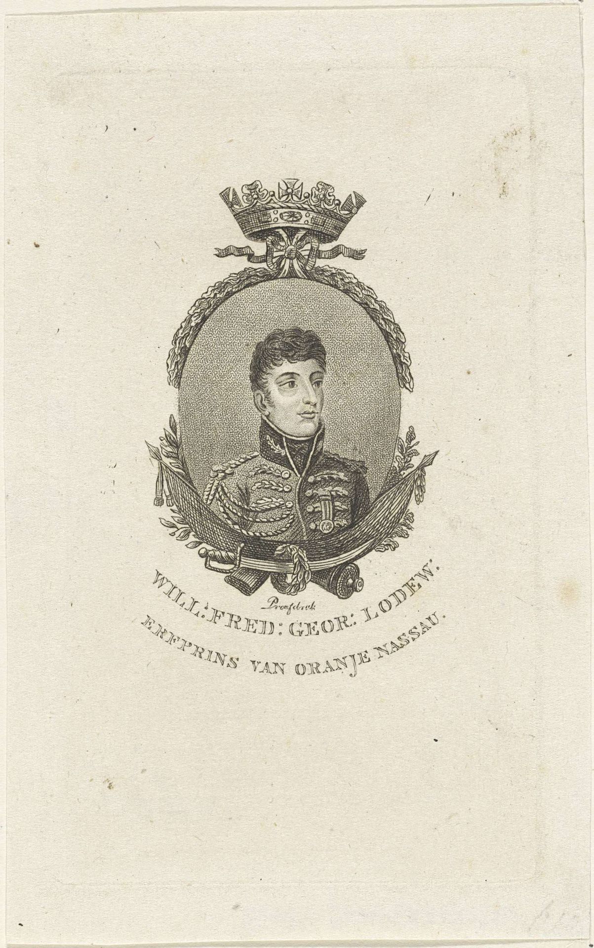 Portret van Willem II, koning der Nederlanden by Anonymous