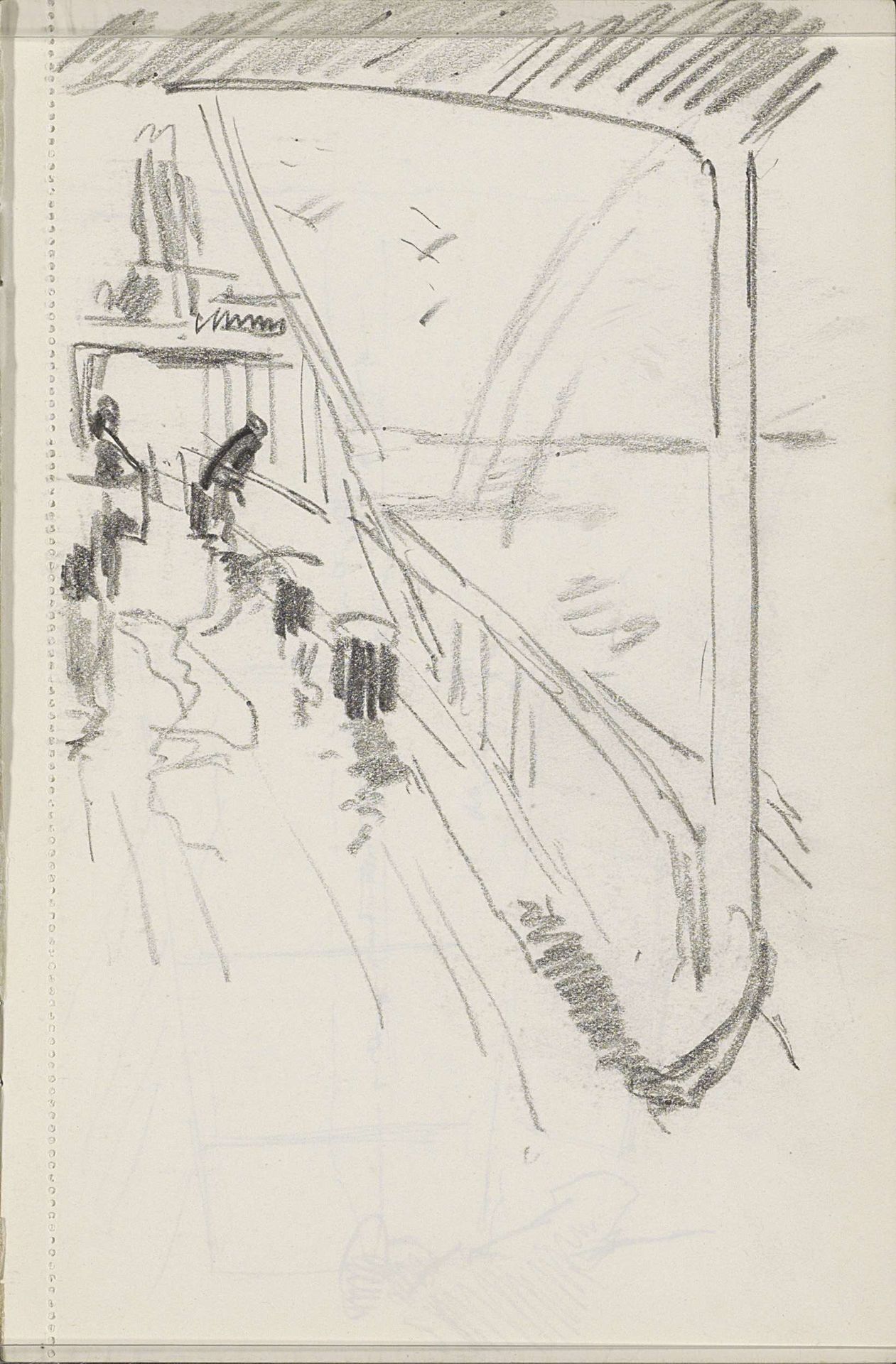 Figuren op het dek van een schip by Cornelis Vreedenburgh