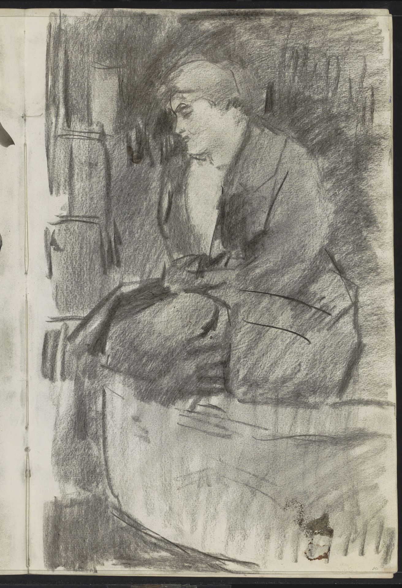 Zittende vrouw, mogelijk in een interieur by Isaac Israels