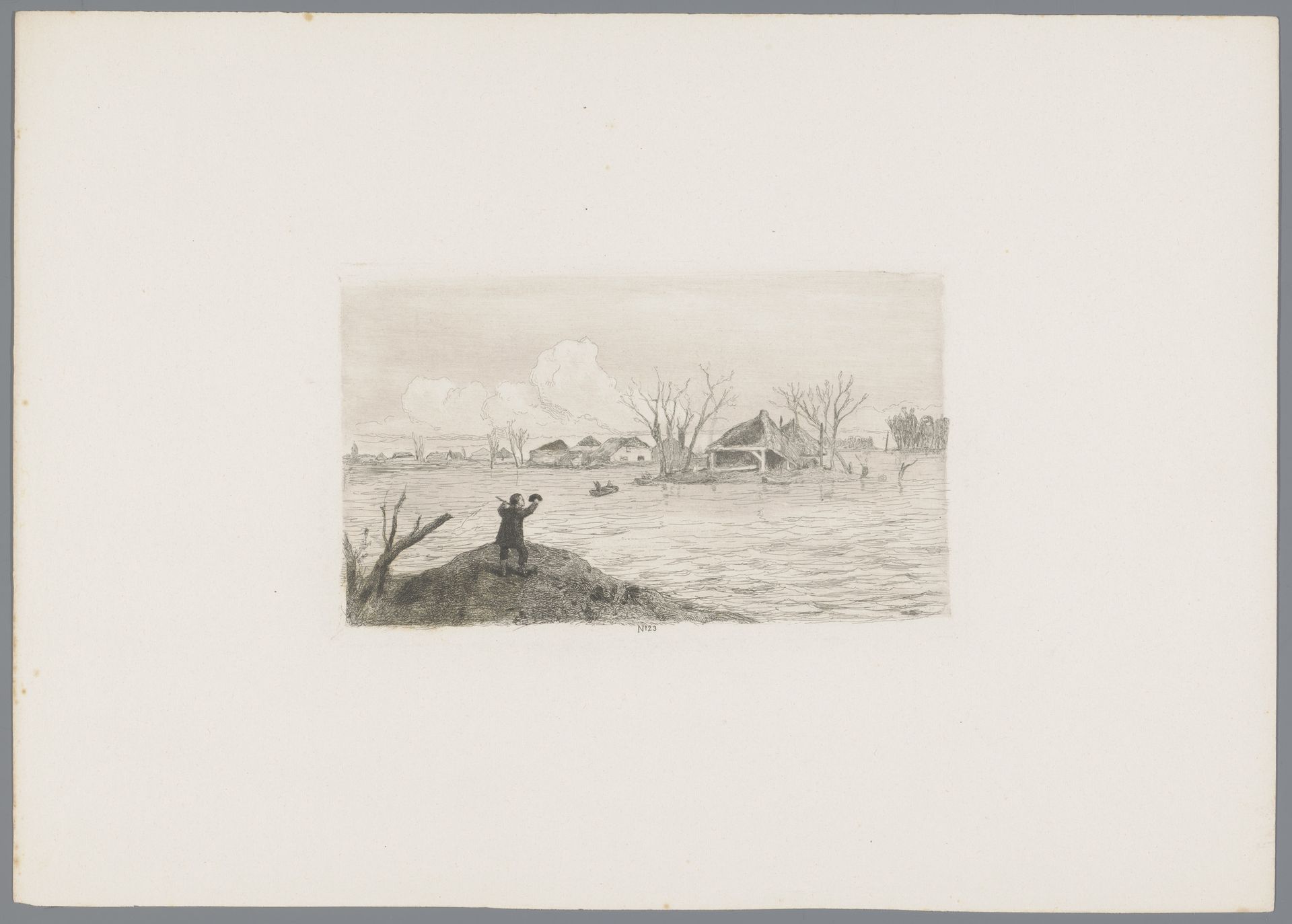 Dijkdoorbraak bij Poederoijen, 1855 by Mari ten Kate
