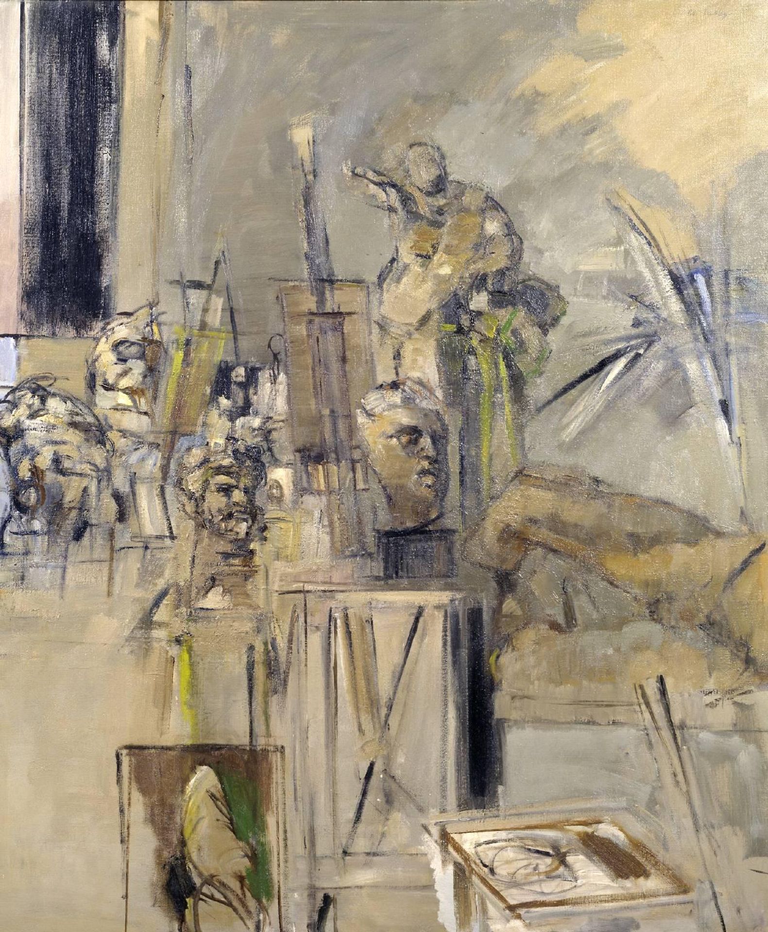 The Antique Room at the Slade: Niobe and Hermes by  Robert Medley