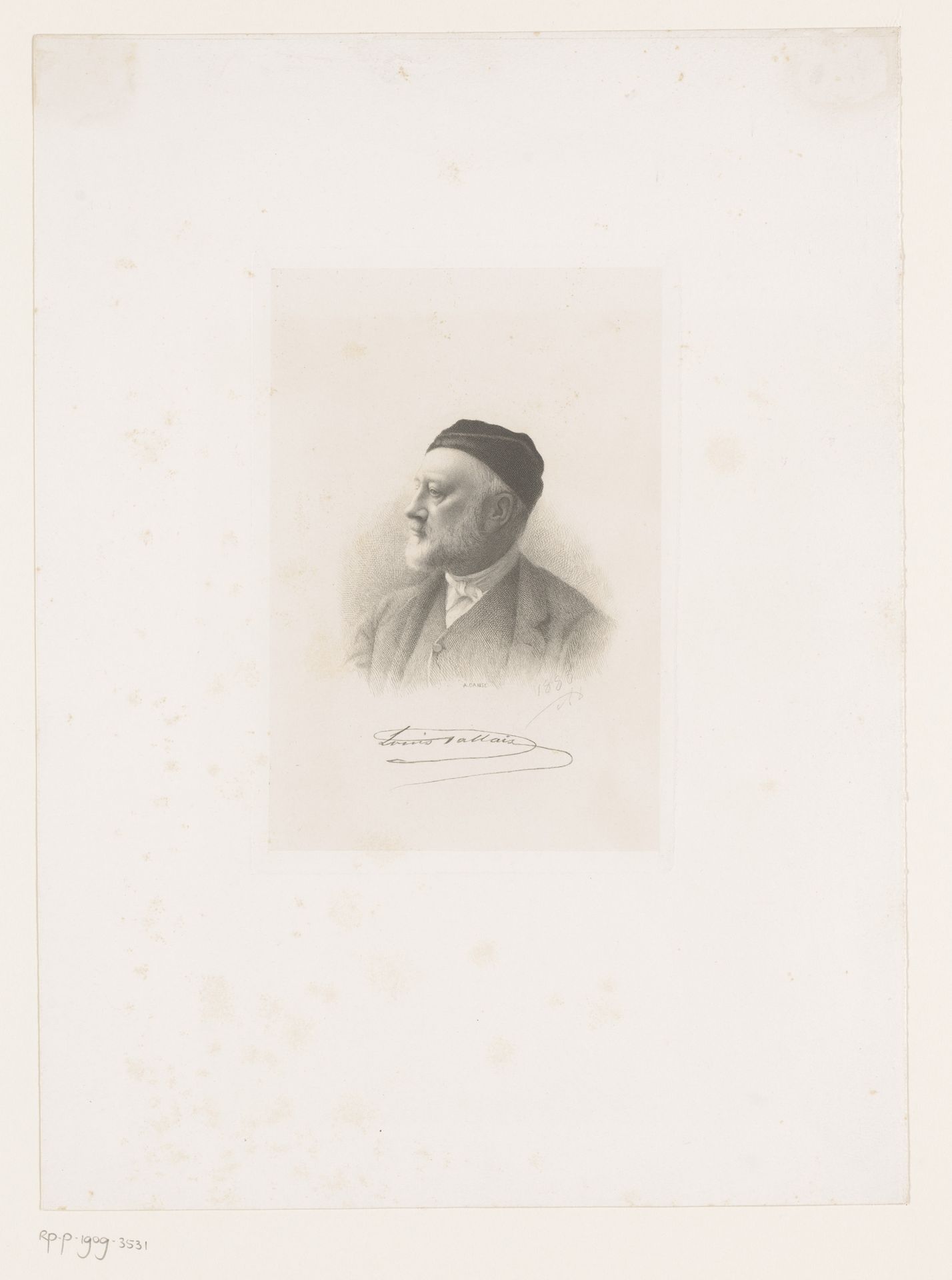 Portret van Louis Gallait by Auguste Danse