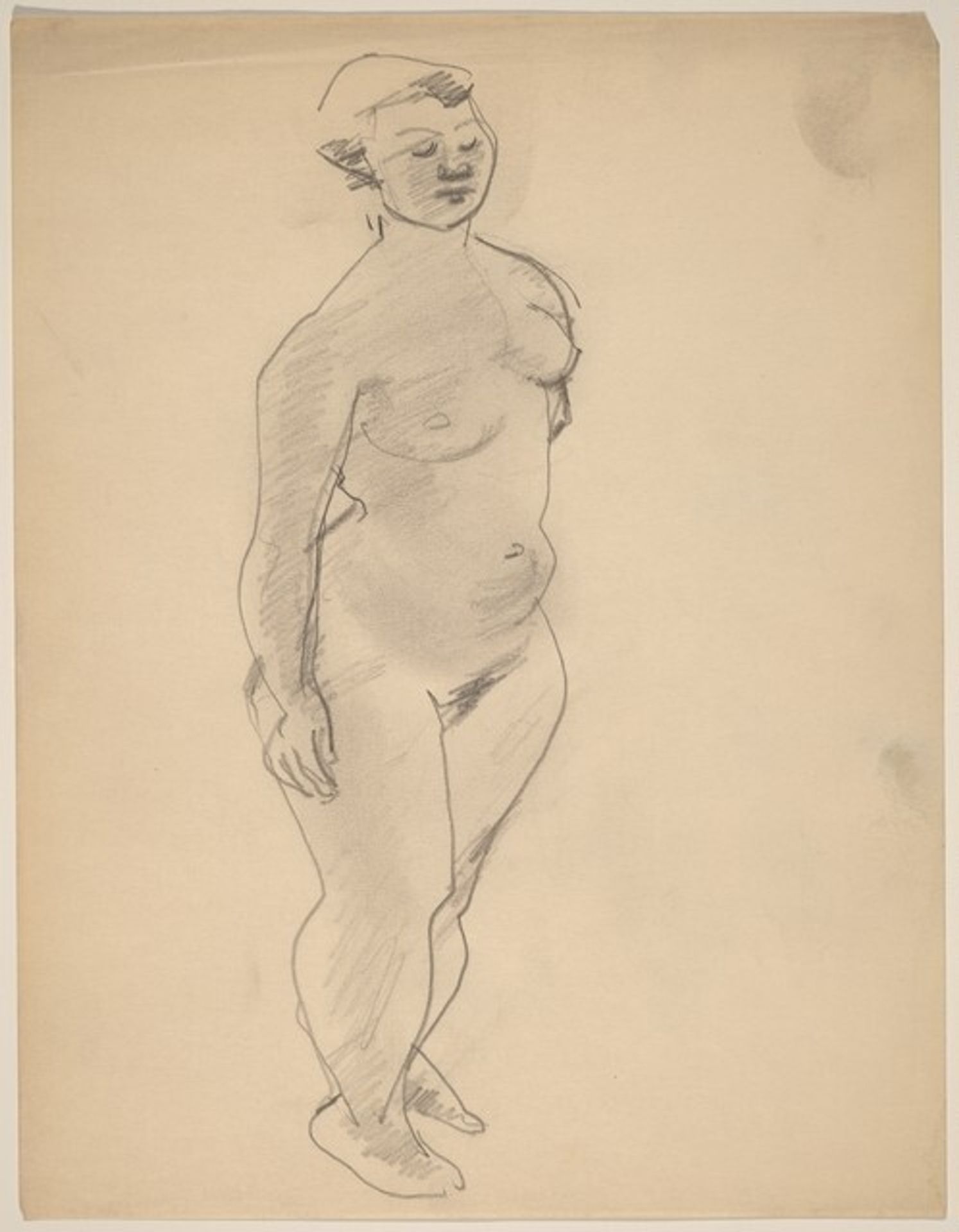 Standing Nude, Three-quarter View Facing Right, Eyes Closed by Mark Rothko