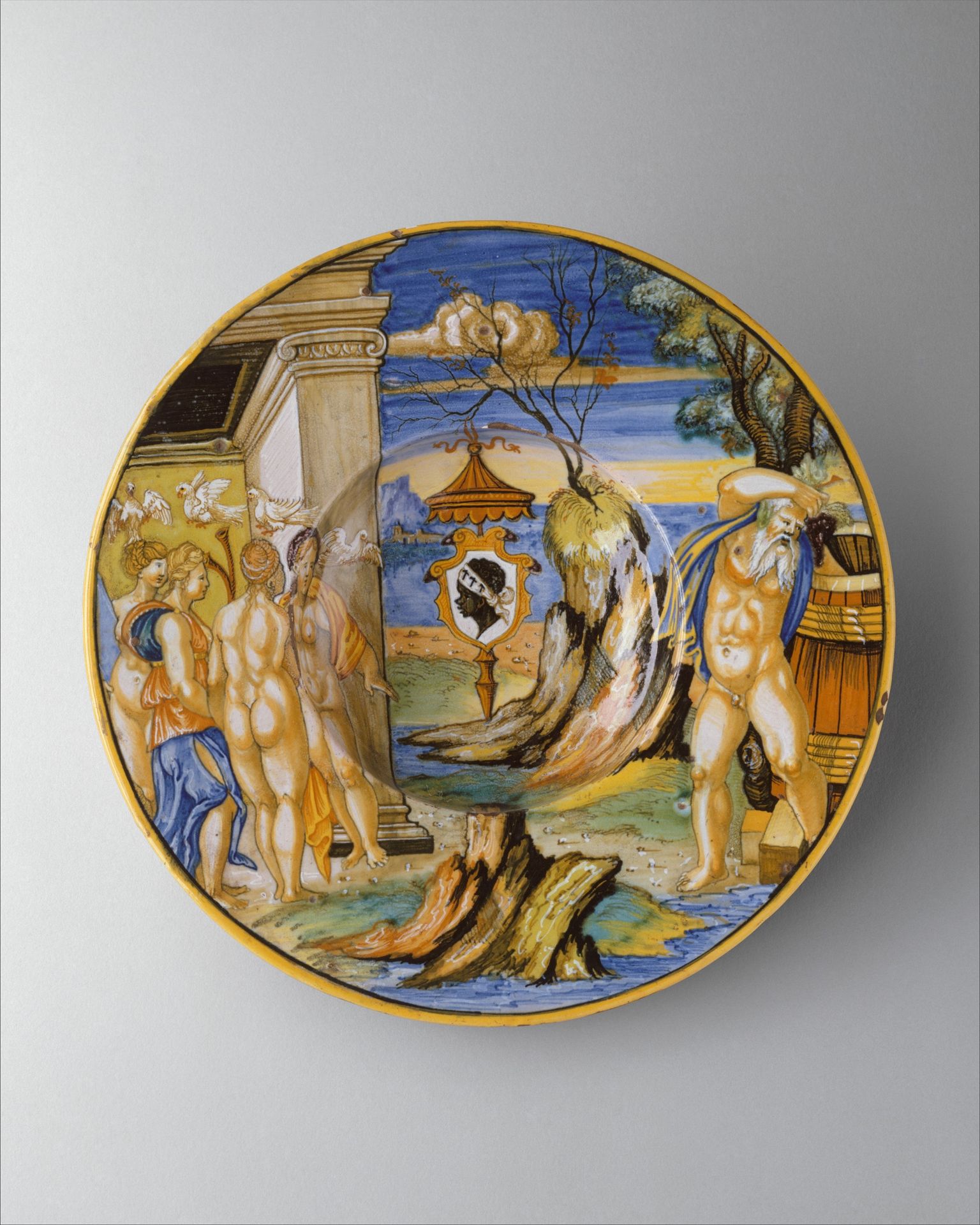 Armorial dish: The story of King Anius by Francesco Xanto Avelli da Rovigo