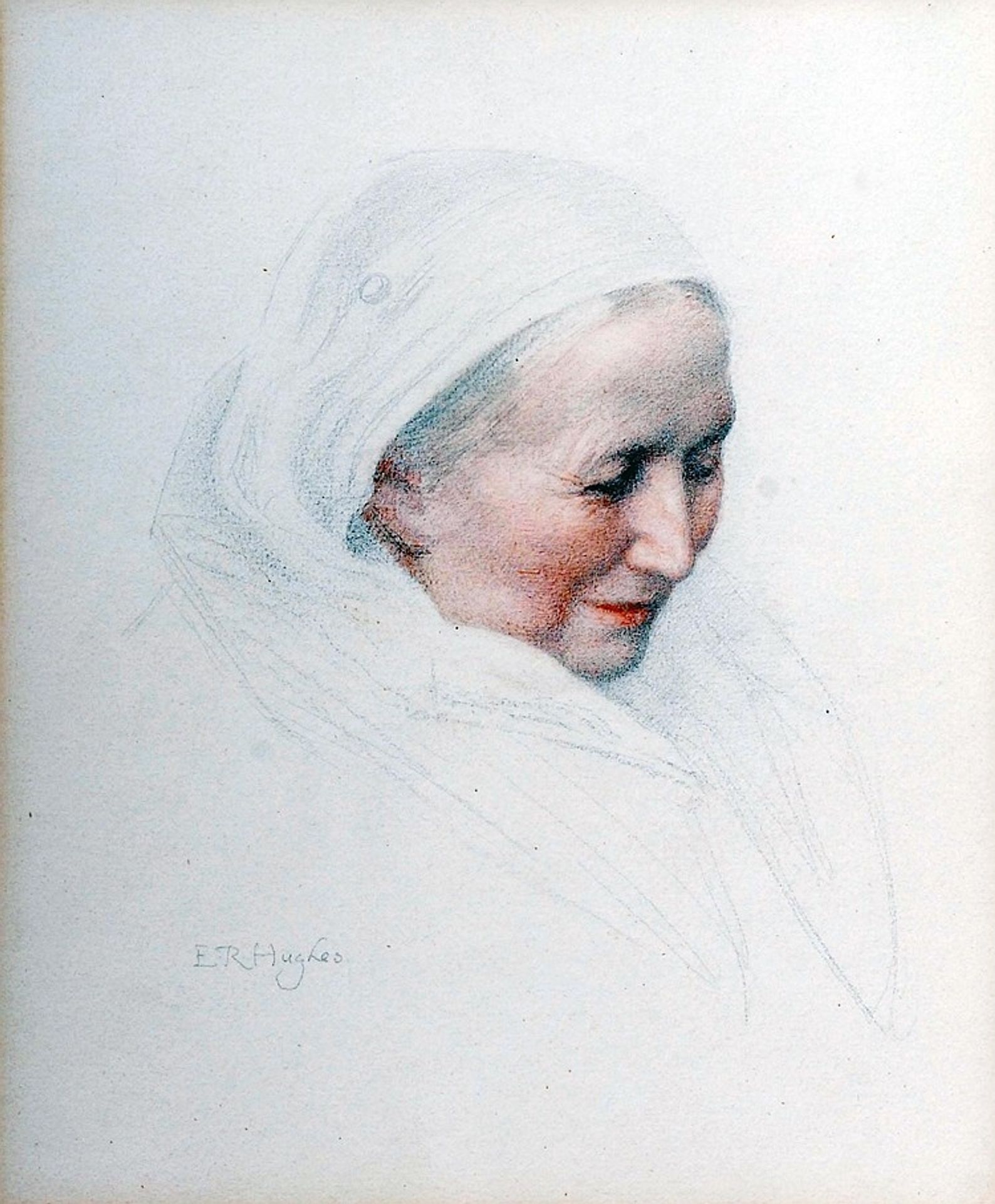 Woman in a Shawl by Edward Robert Hughes