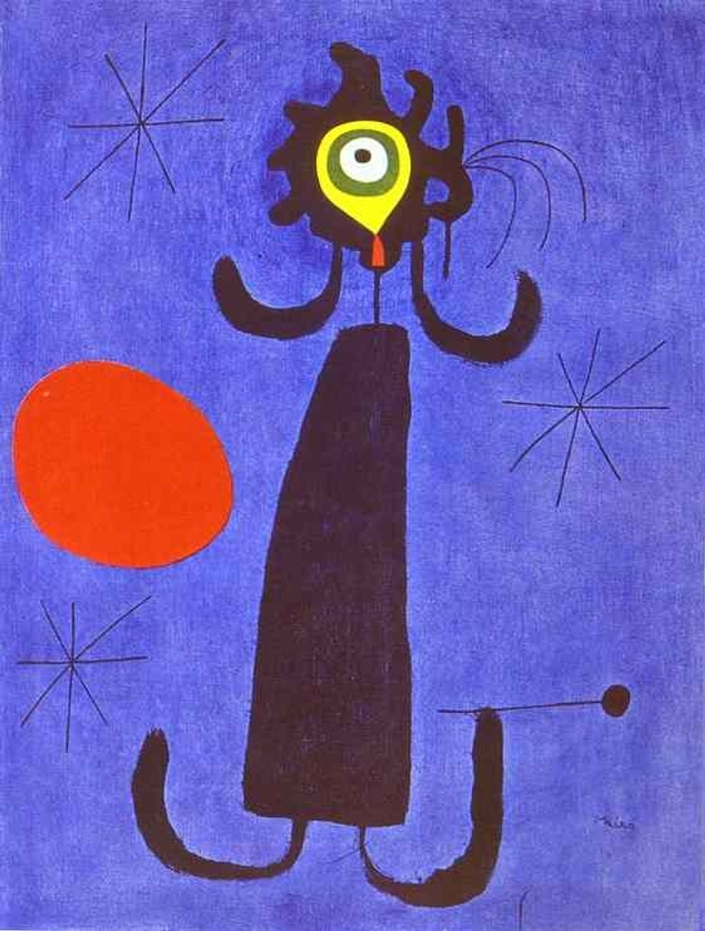 Woman in Front of the Sun by Joan Miró