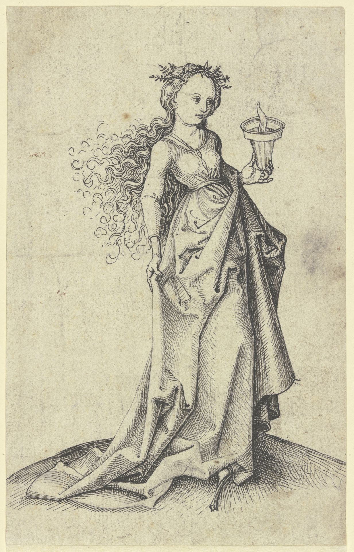 Wise maiden by Martin Schongauer