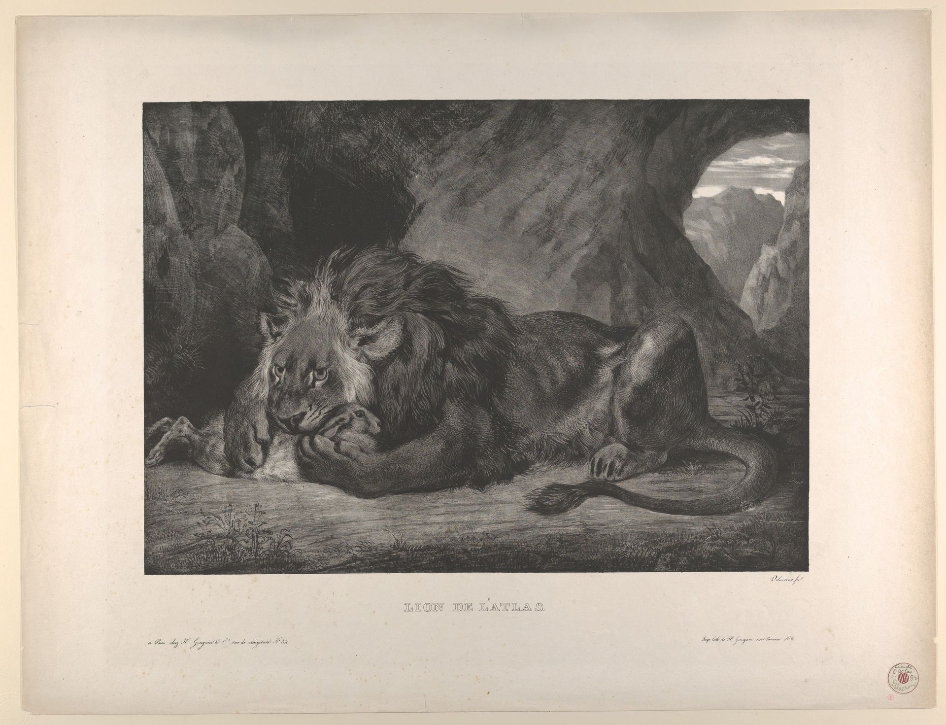 Lion of the Atlas Mountains by Eugène Delacroix