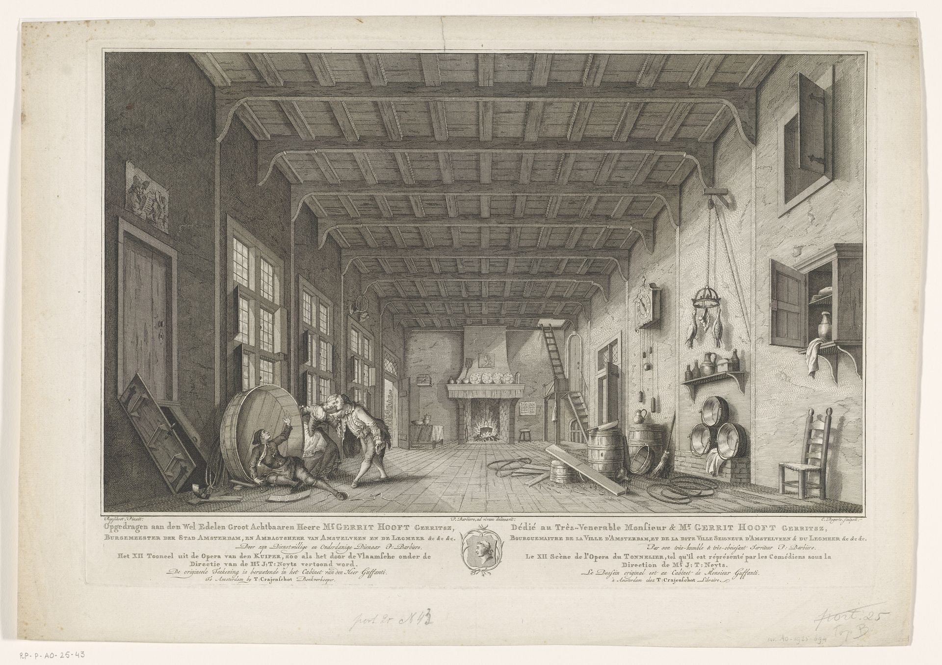 Scène uit de opera De Kuiper by Cornelis Bogerts