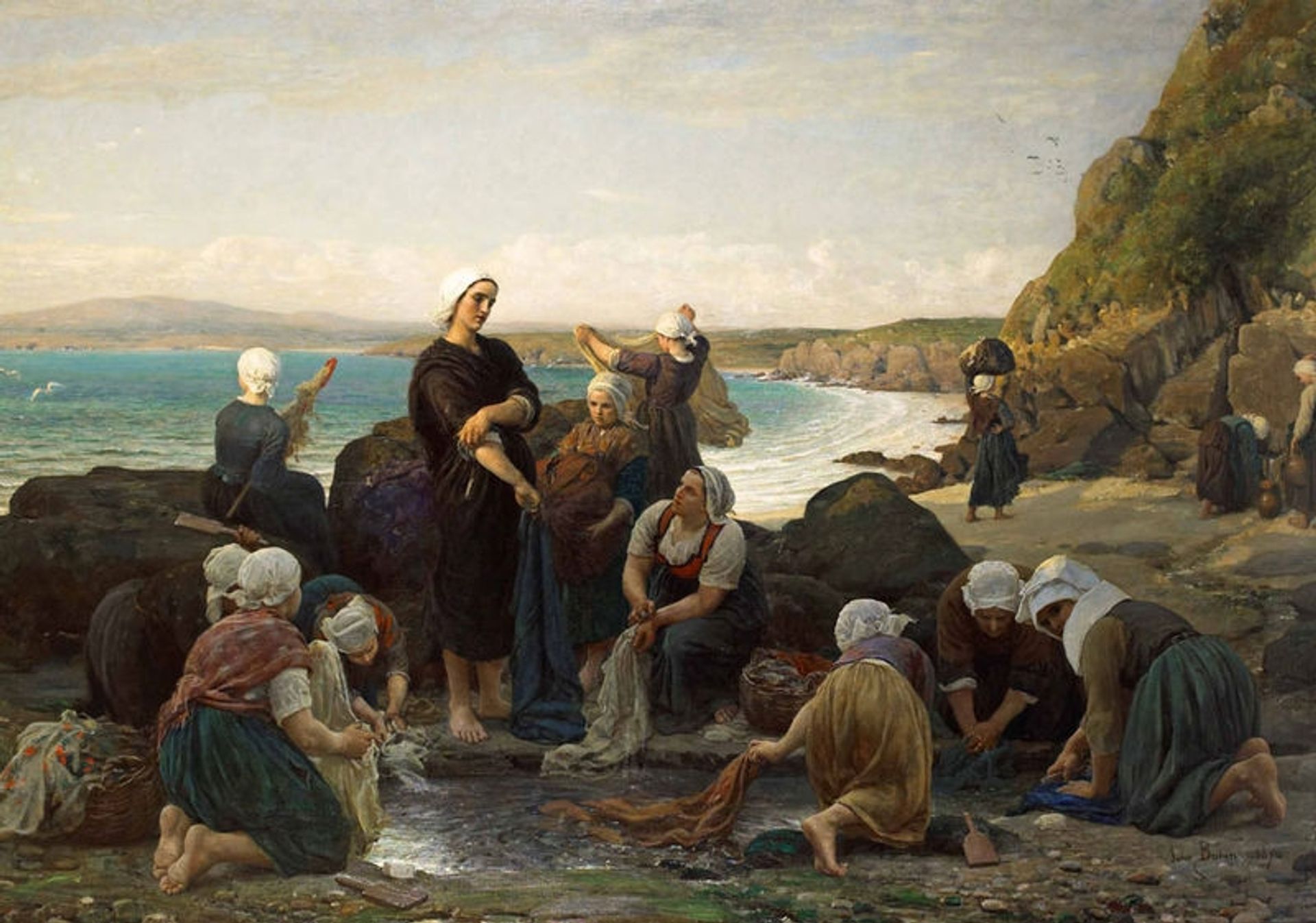 The Washerwomen of the Breton Coast by Jules Breton