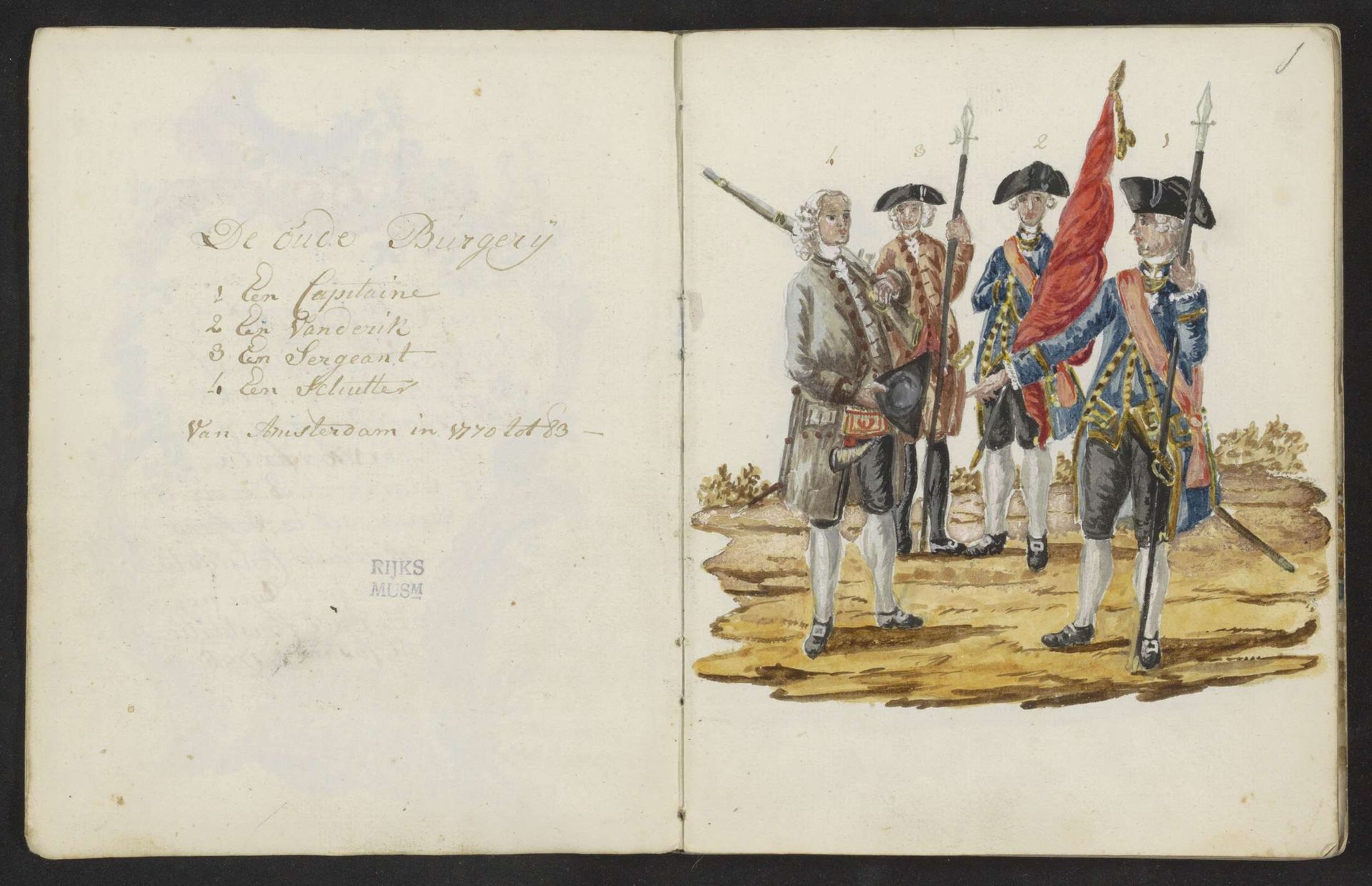 Uniformen van de Amsterdamse schutterij van 1770-1783 by S.G. Casten