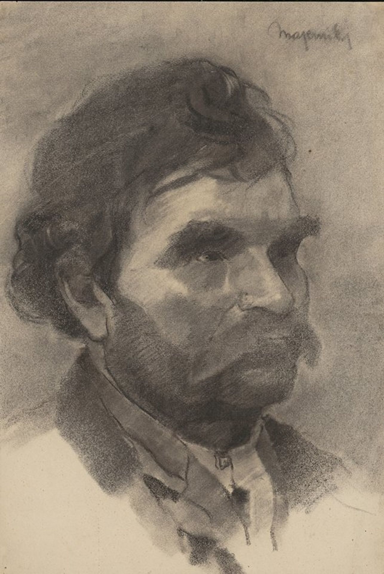 Robotník – Štúdia hlavy by Cyprián Majerník