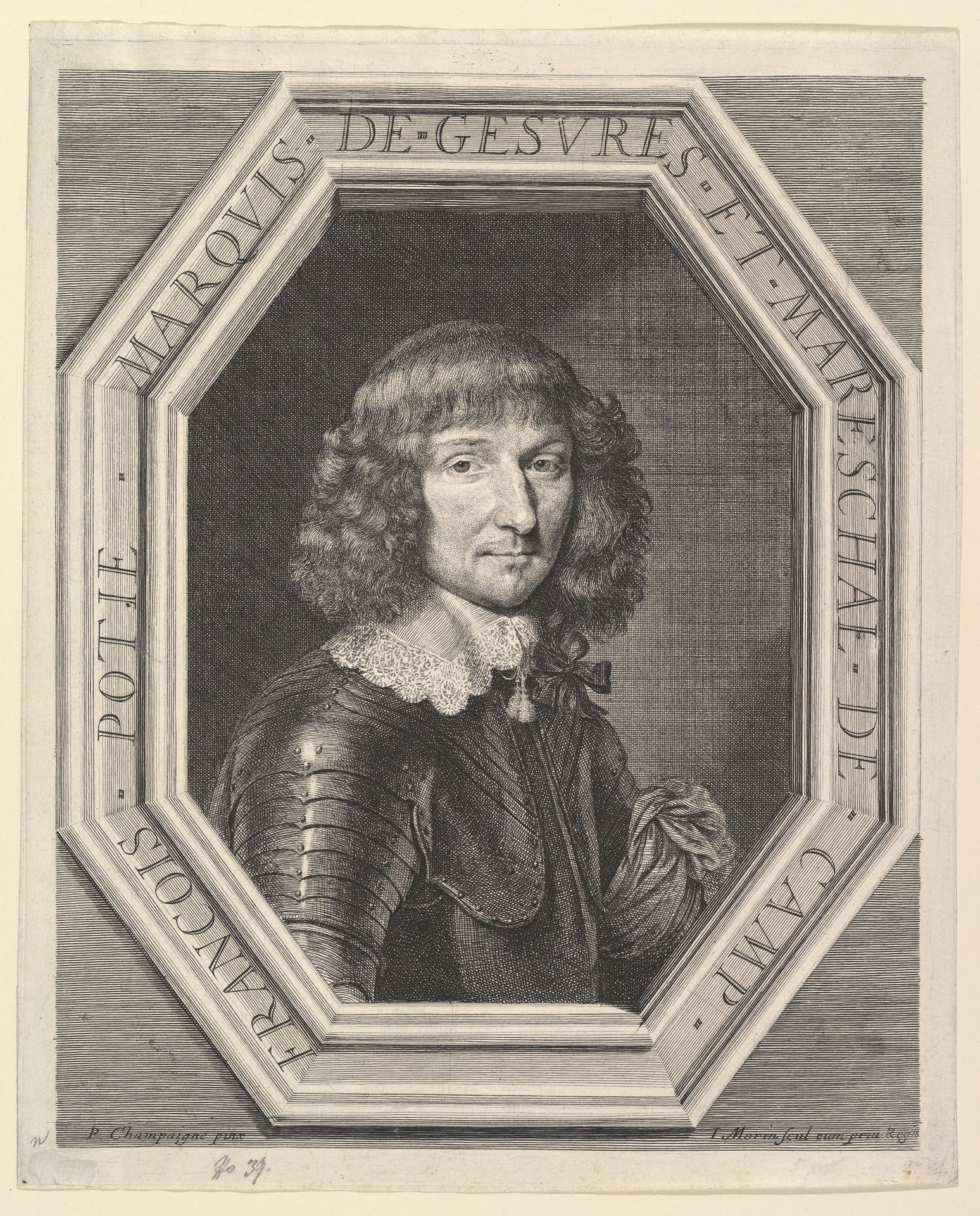 Francois Potier, marquis de Gesvres, marechal de camp by Jean Morin