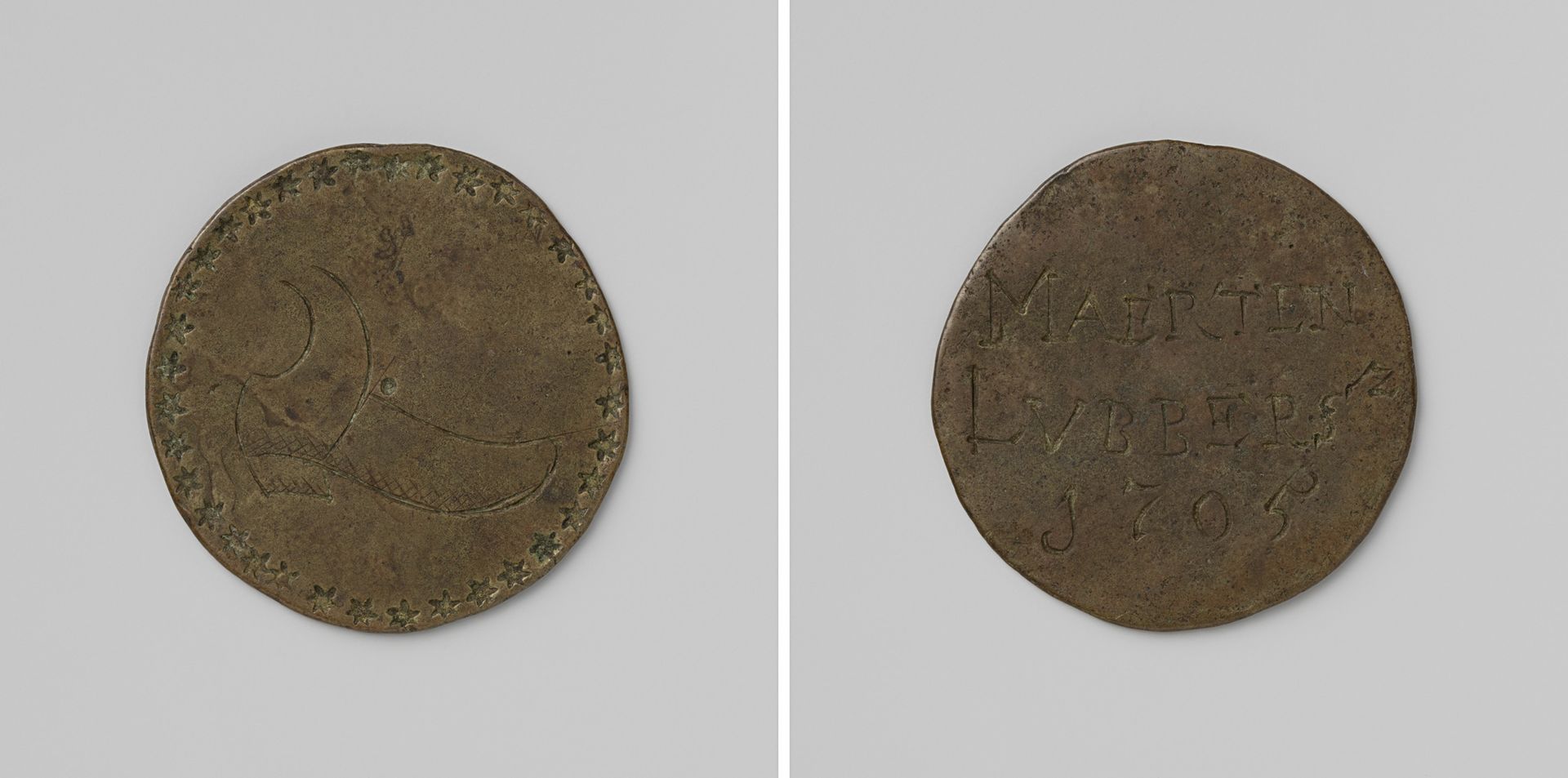 Schoenmakersgilde, gildepenning van Maerten Lubbersz by Anonymous
