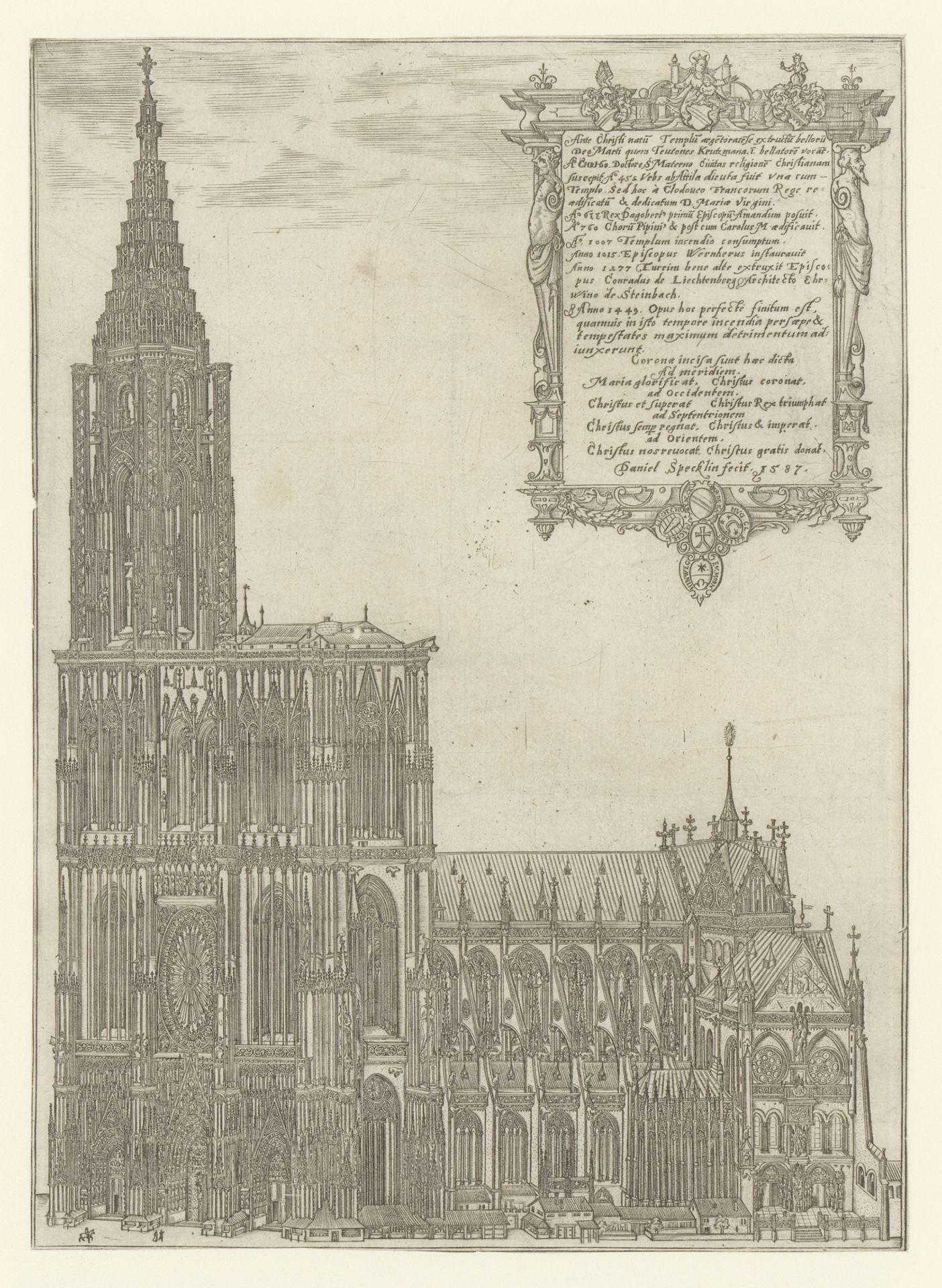 Kathedraal van Straatsburg by Daniel Specklin