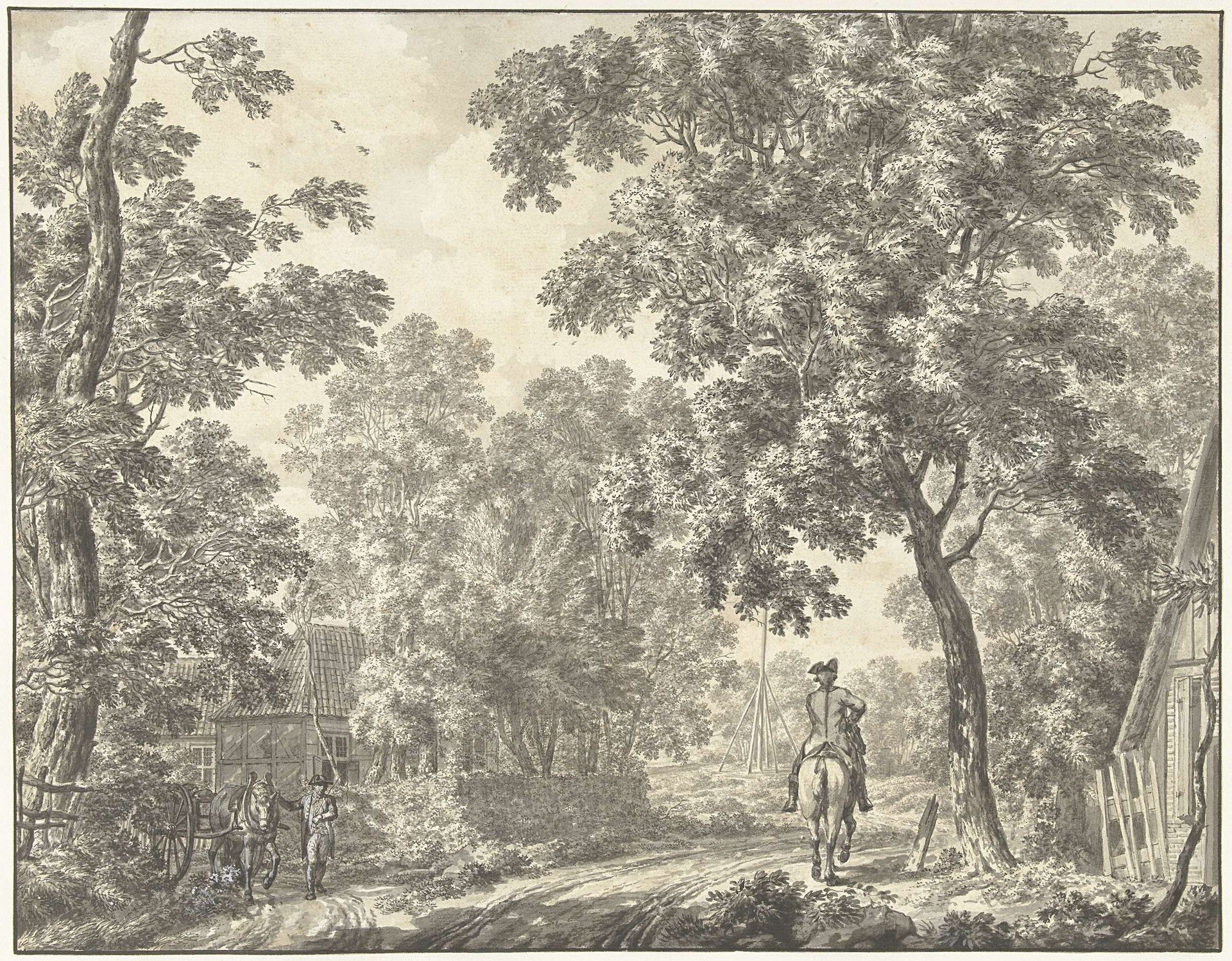 Landschap in Gelderland of Overijssel by Jean Grandjean
