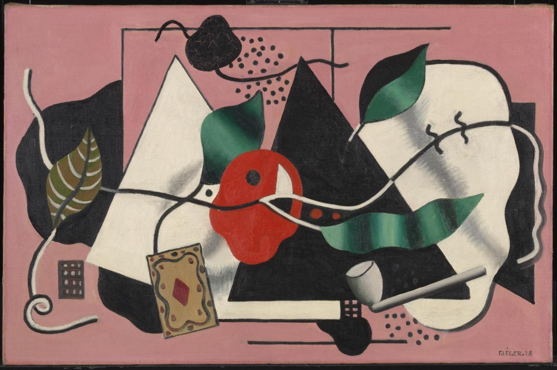 Playing Card and Pipe by Fernand Léger