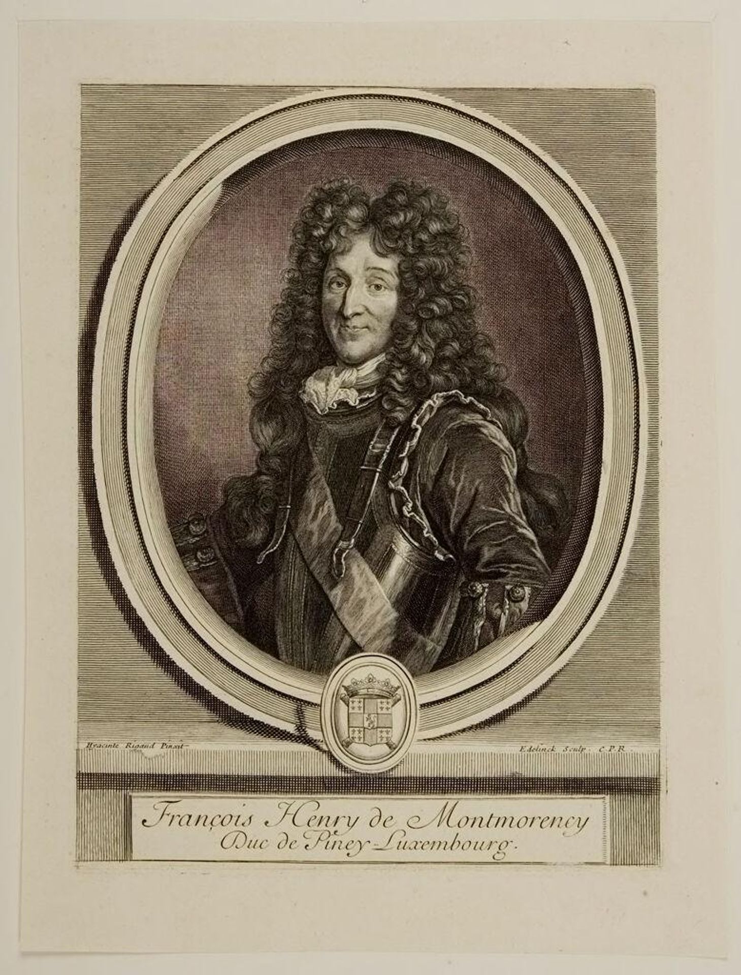 FranÃ§ois-Henri de Montmorency, Duc de Piney-Luxembourg, MarÃ©chal de France by Gérard Edelinck