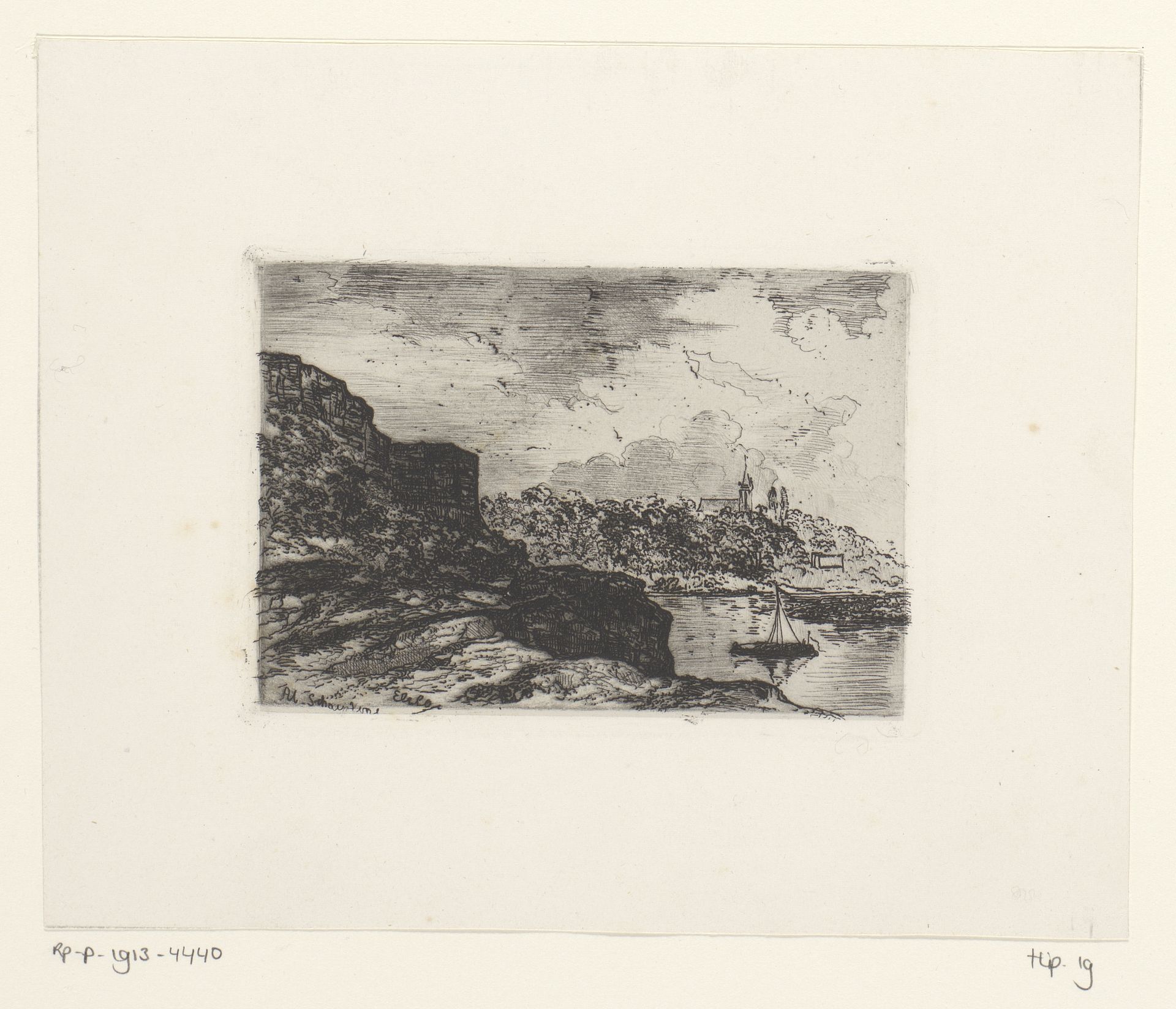 Rotsachtige kust by Alexander Schaepkens