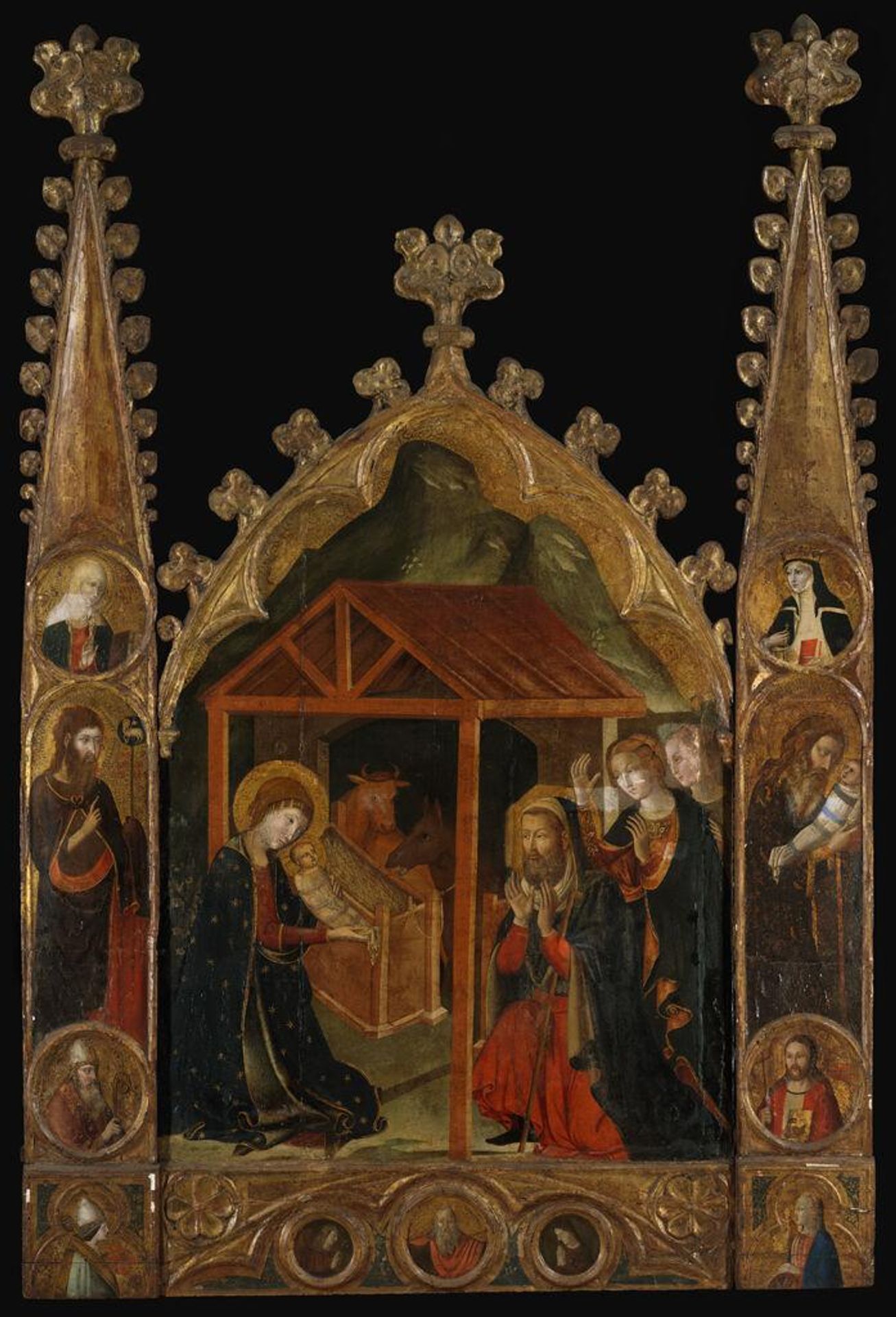 Nativity Scene with Saints by Anonymous