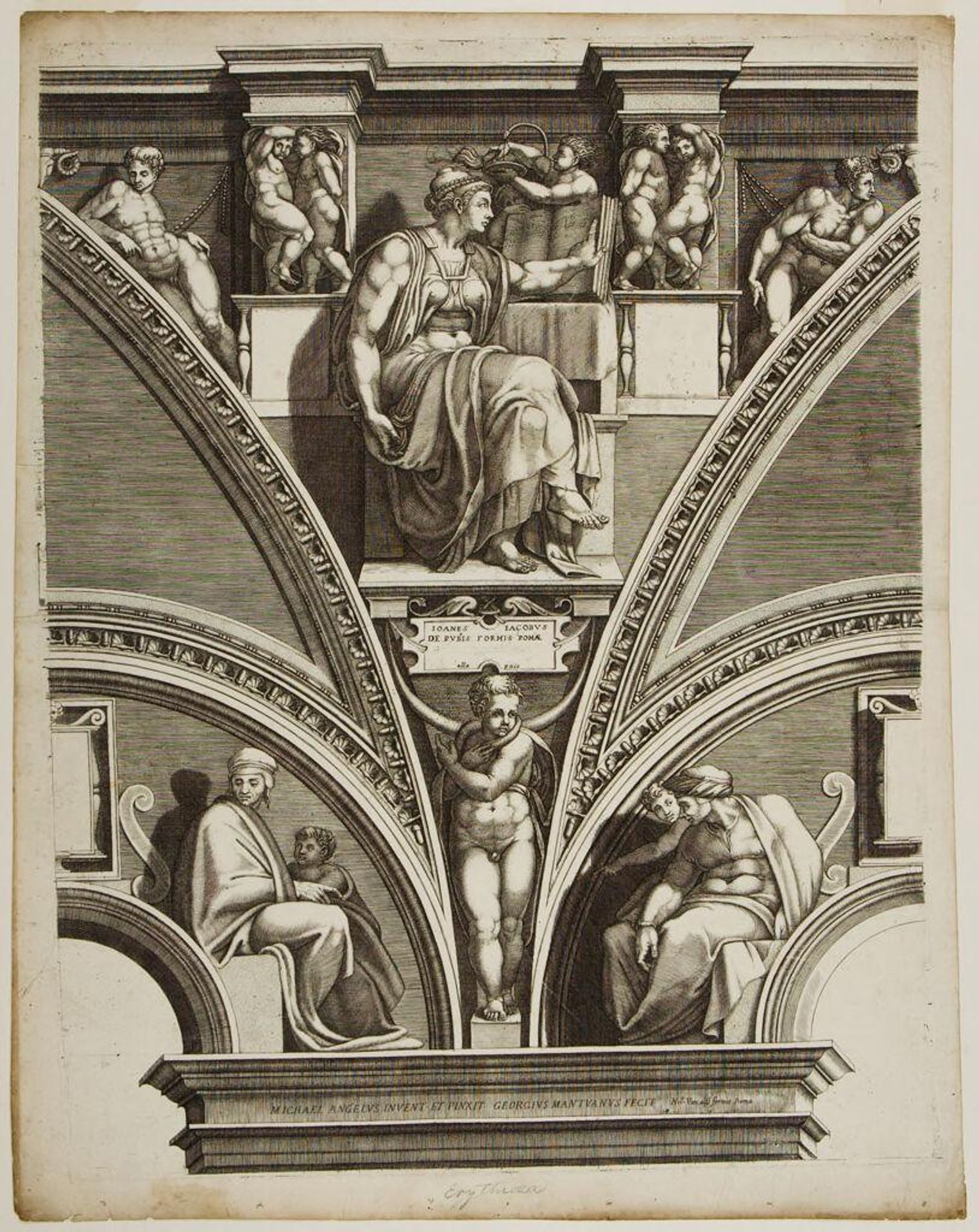 Sibylla Erythraea by Giorgio Ghisi