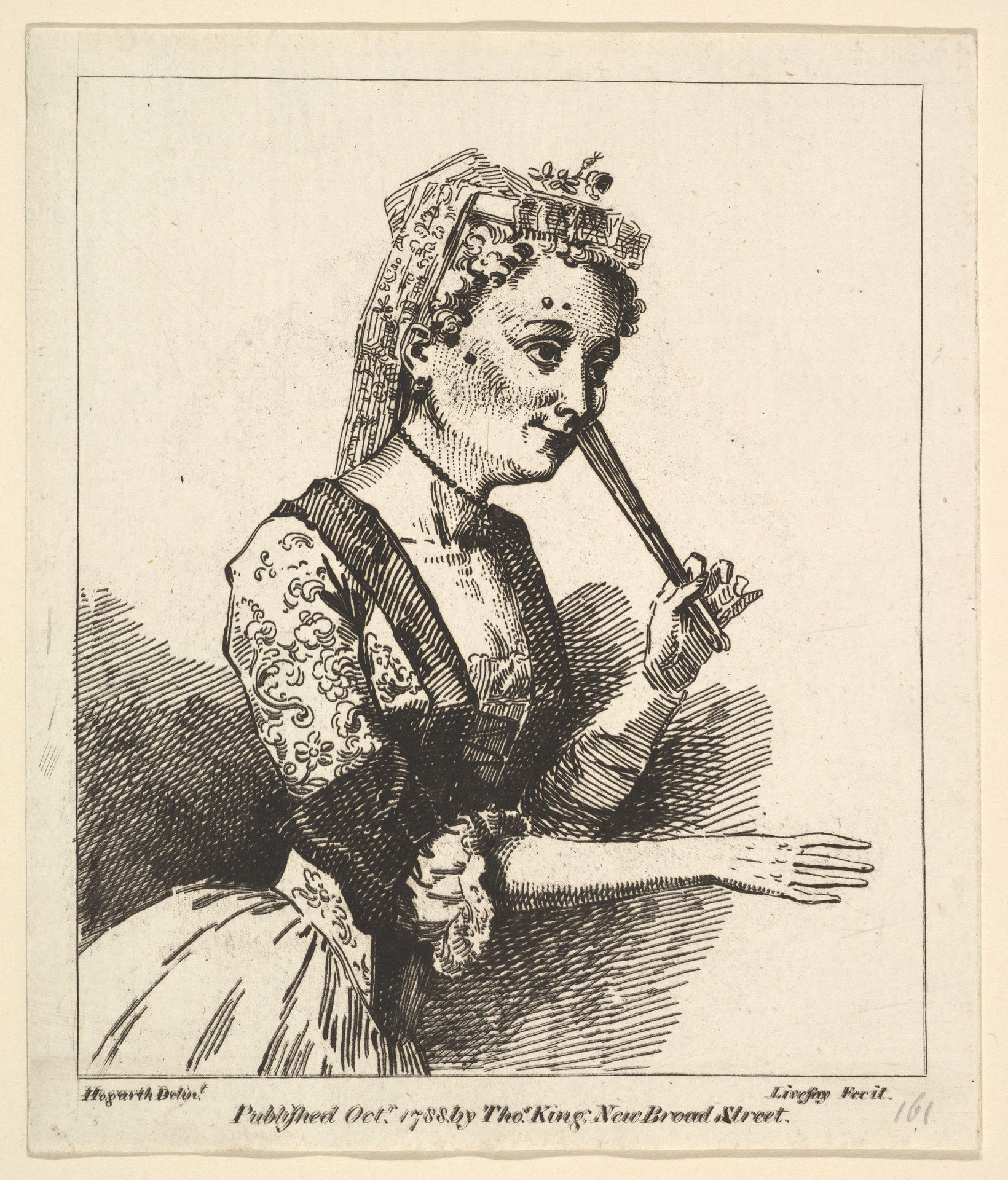 Surprised Woman from Hogarth's "Morning" by Richard Livesay