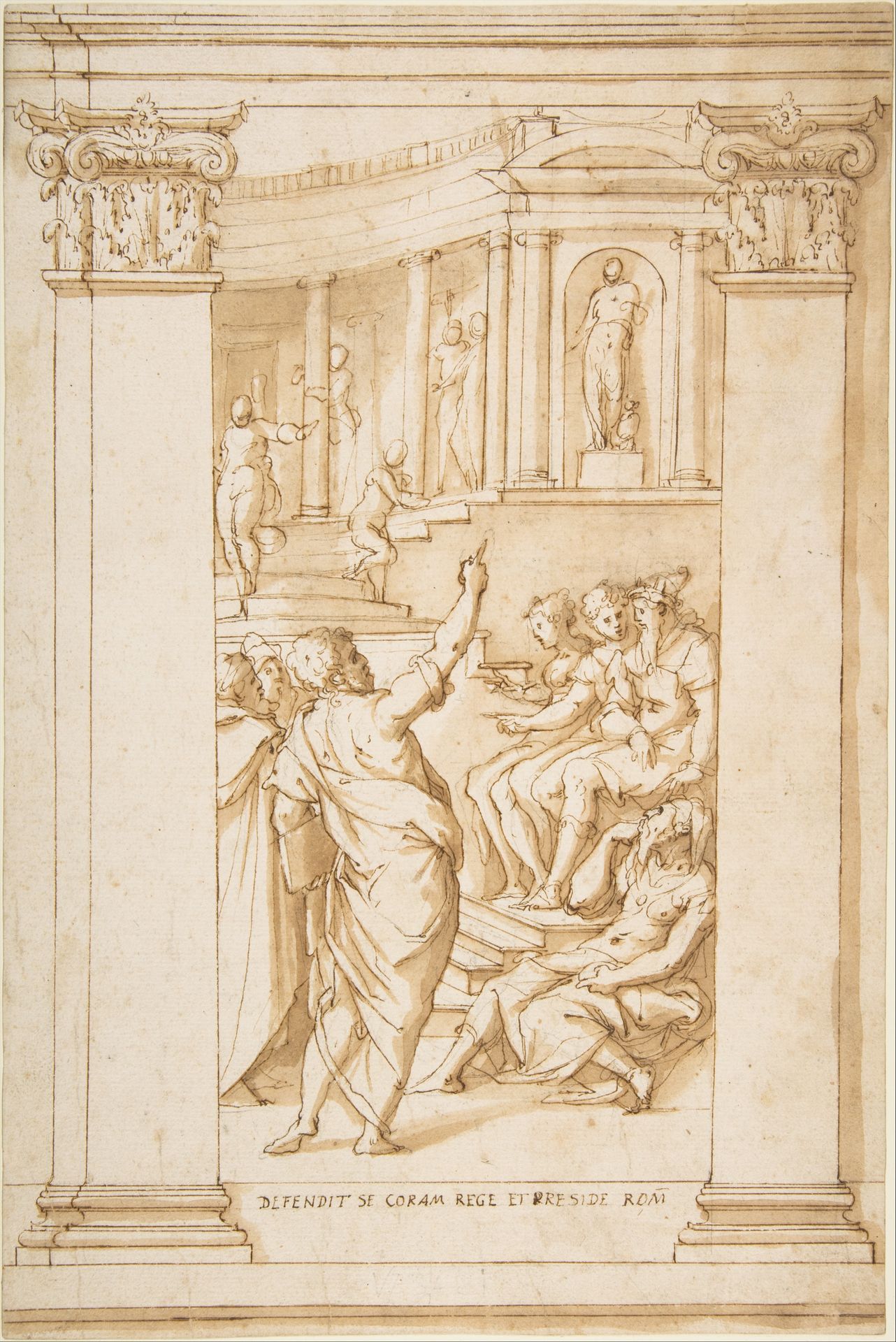 Saint Paul Speaking before King Agrippa (Acts 26) by Giorgio Vasari